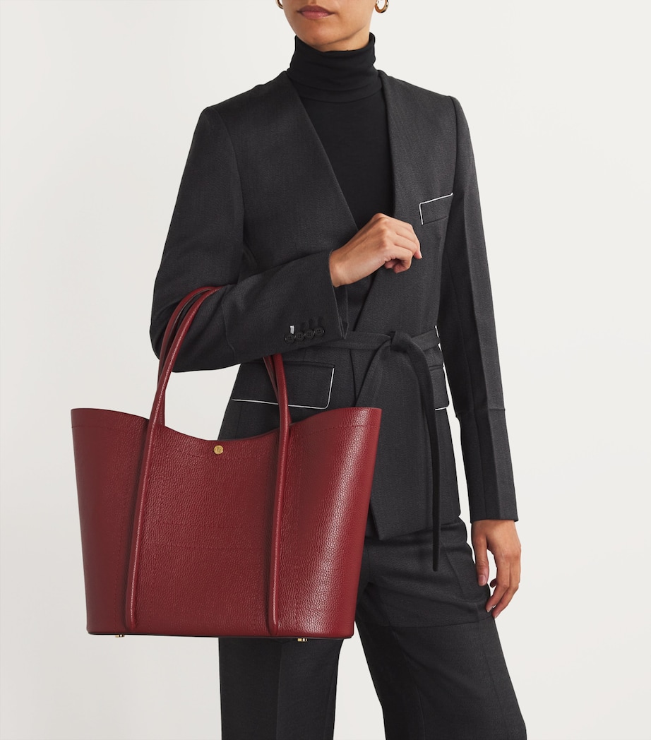 Leather Rope Tote Bag BURGUNDY Image 4