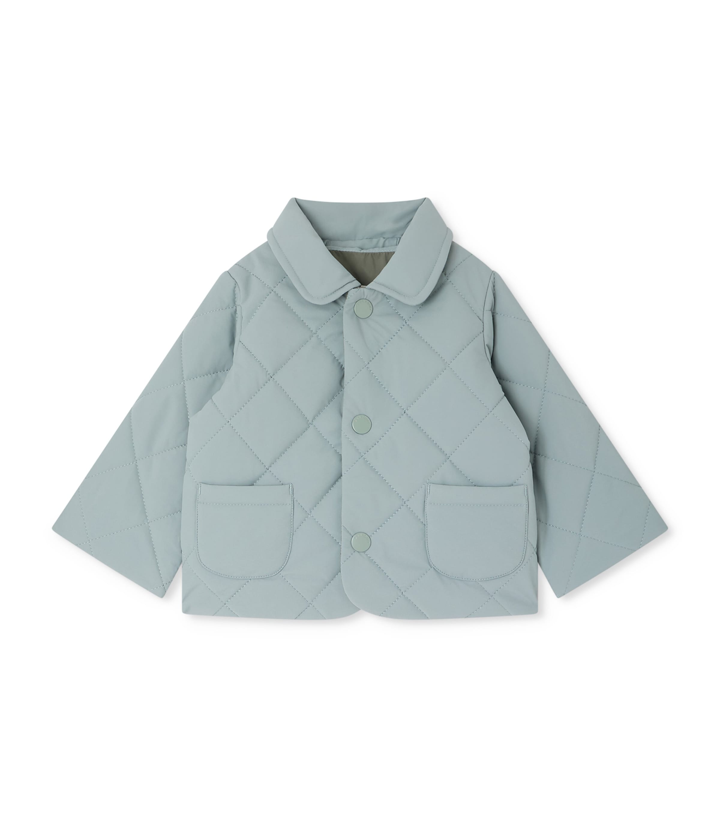 Quilted Josephe Jacket (6-18 Months) BLEU MER Image 1