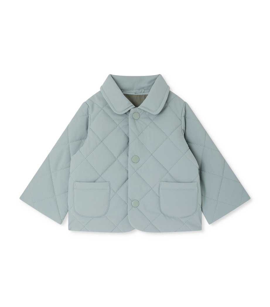 Quilted Josephe Jacket (6-18 Months) BLEU MER Image 1