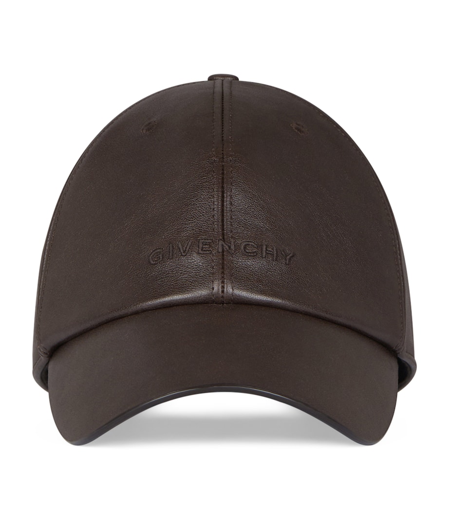 Leather Baseball Cap CHOCOLATE Image 1