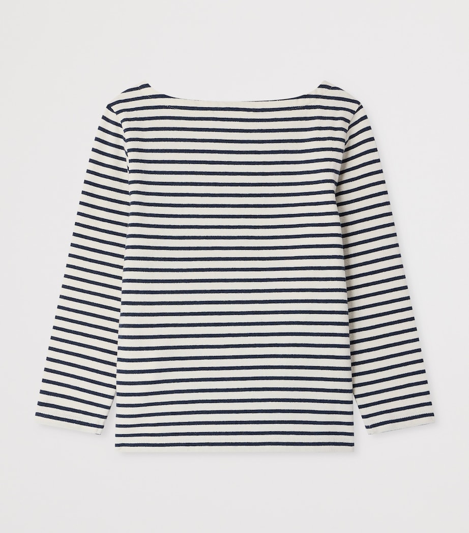 Bonpoint Stripe Baudelaire T-Shirt (10-14 Years) Indigo Image 2