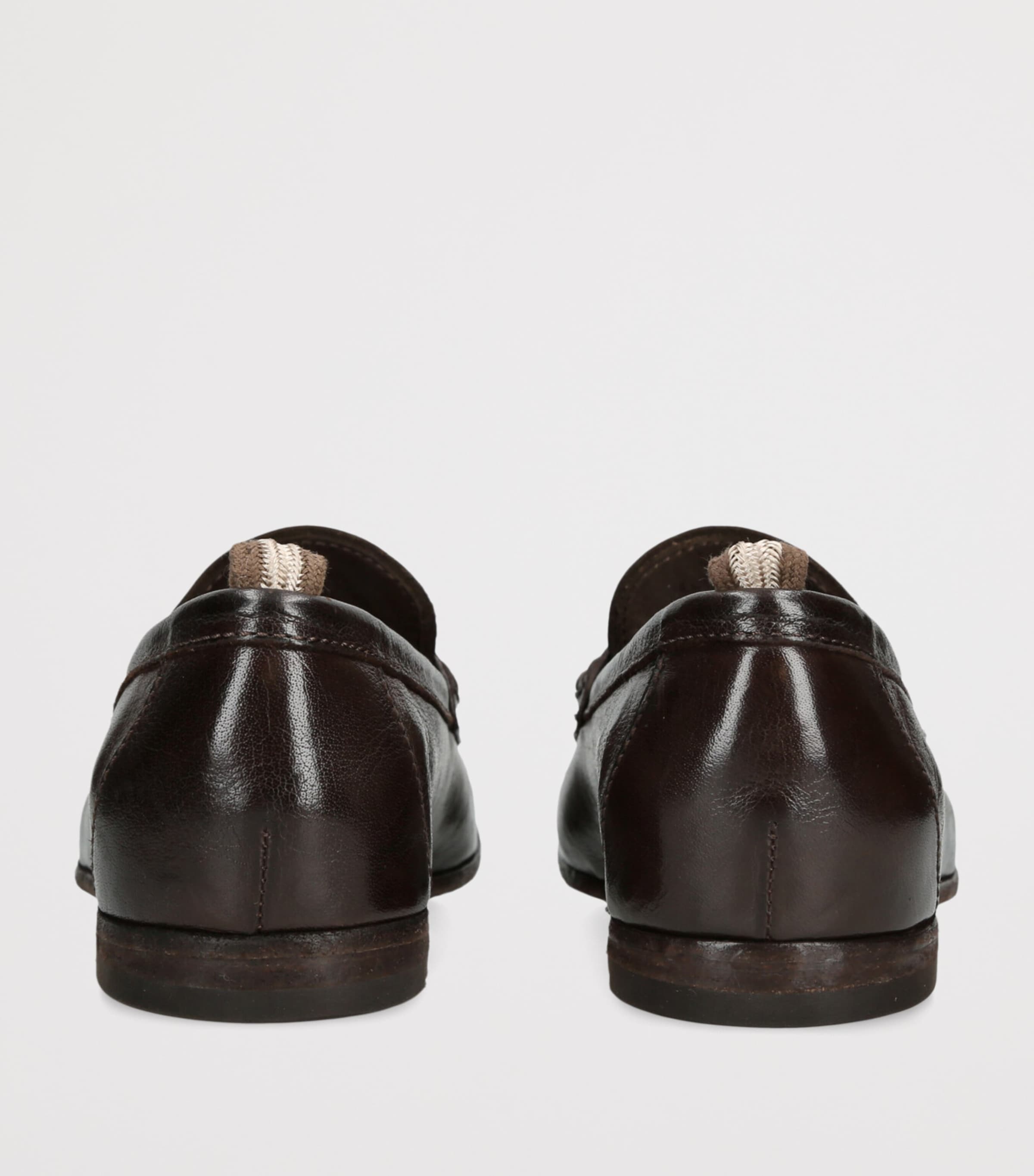 Officine Creative Leather Badge Loafers Dark Brown Image 4
