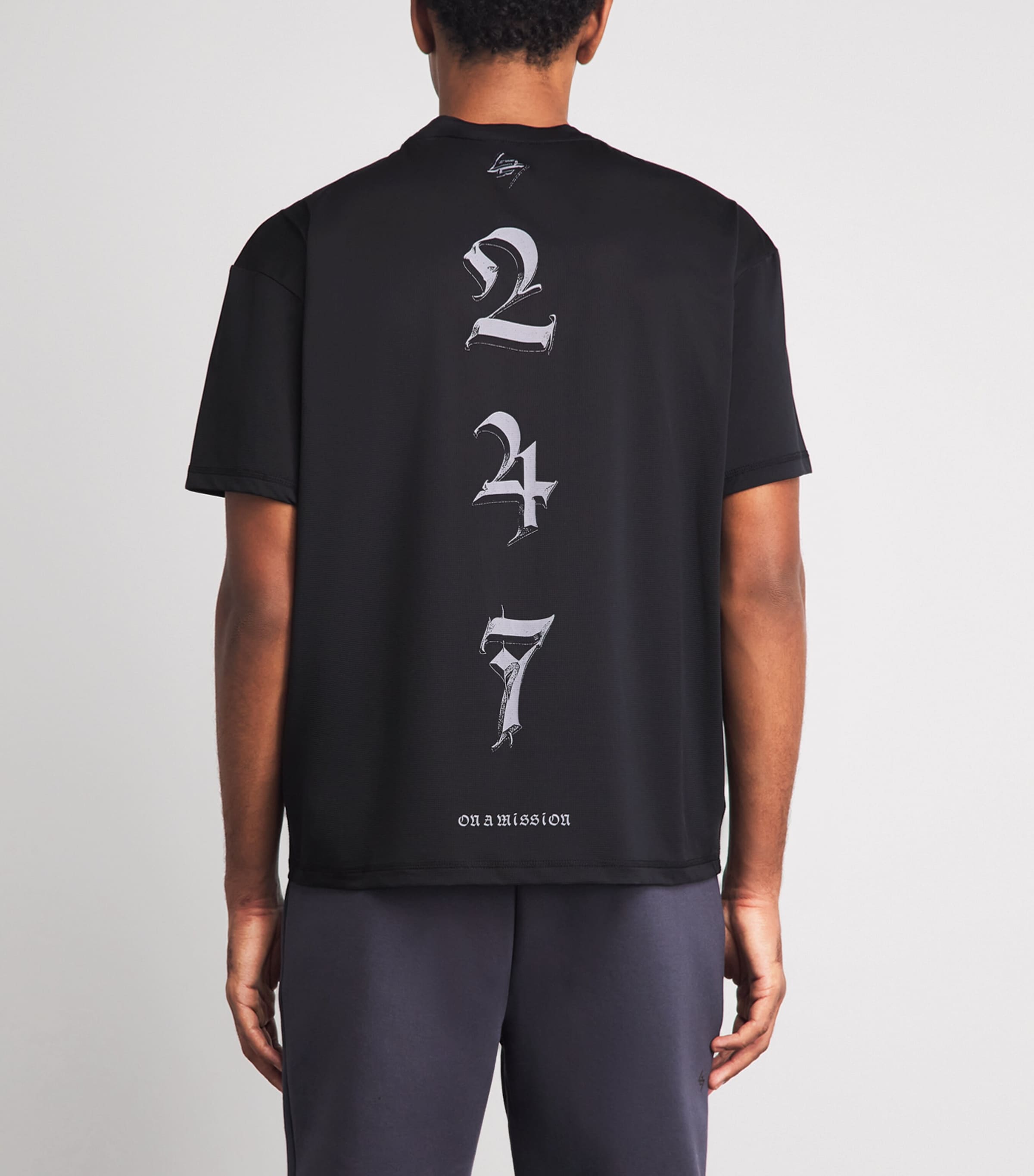 Represent 247 Black Mesh Noble T-Shirt | Harrods US