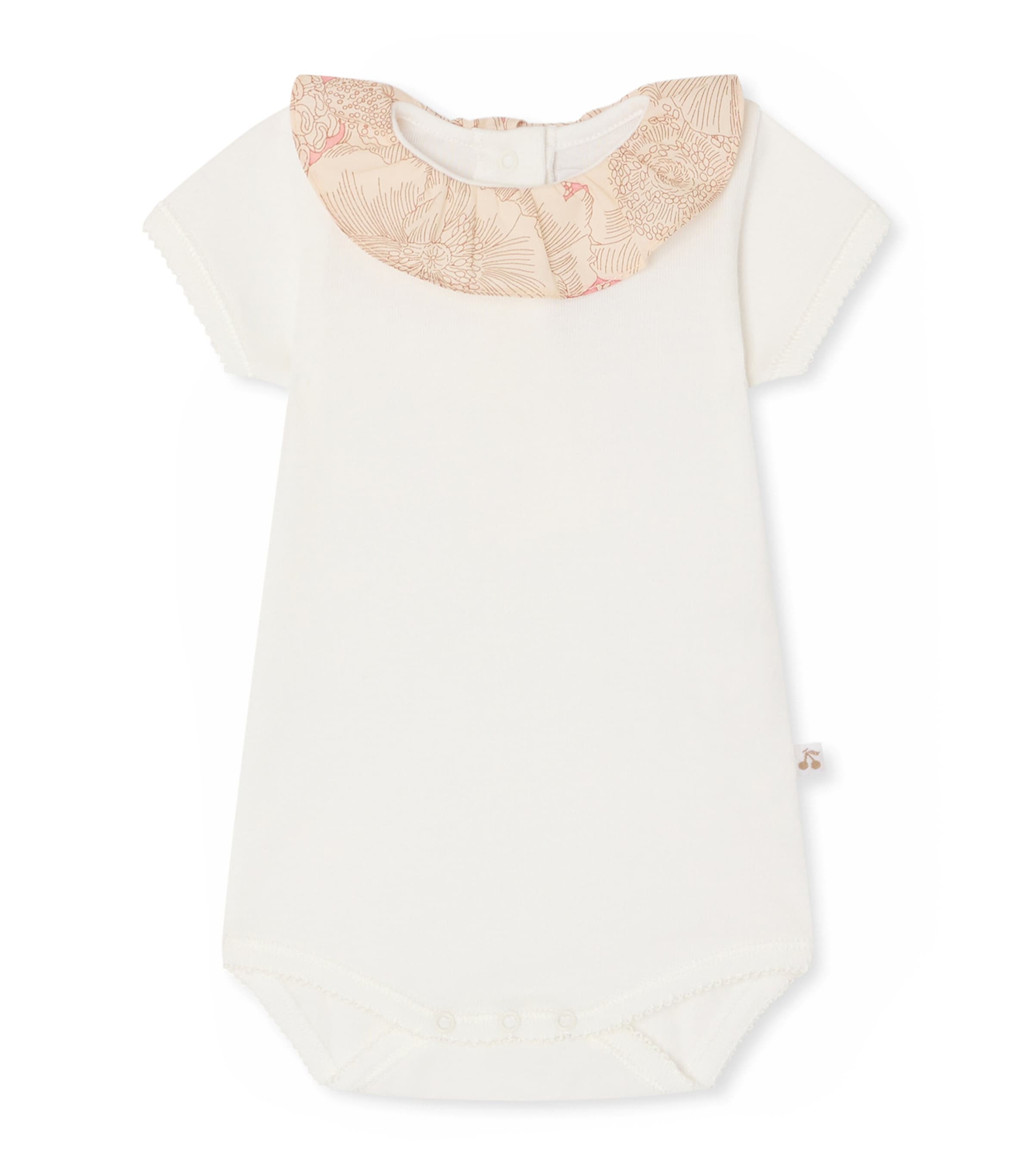 Bonpoint Organic Cotton June Bodysuit (1-18 Months) Blanc Lait Image 1
