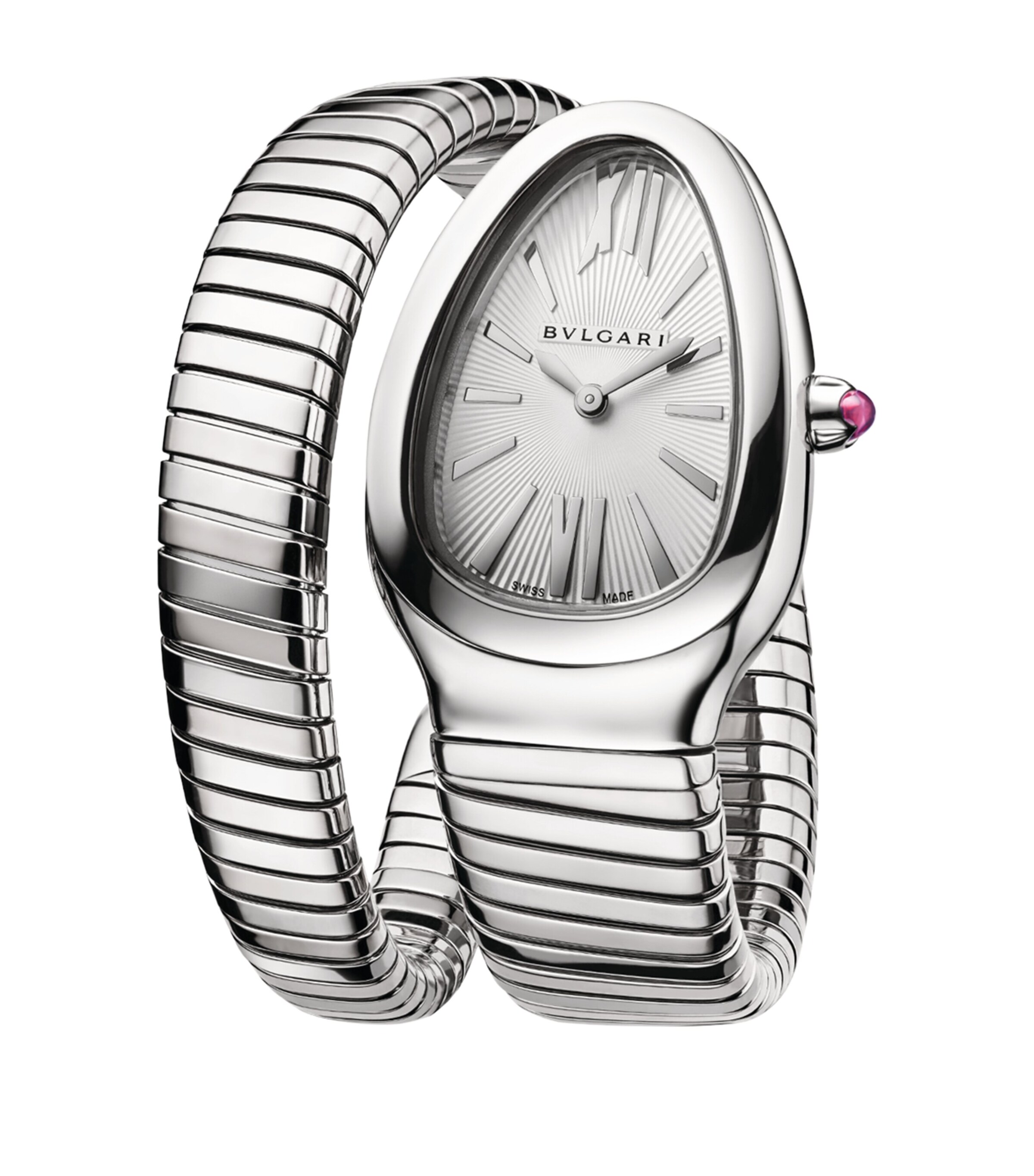 Stainless Steel Serpenti Tubogas Watch 35mm WHITE Image 3