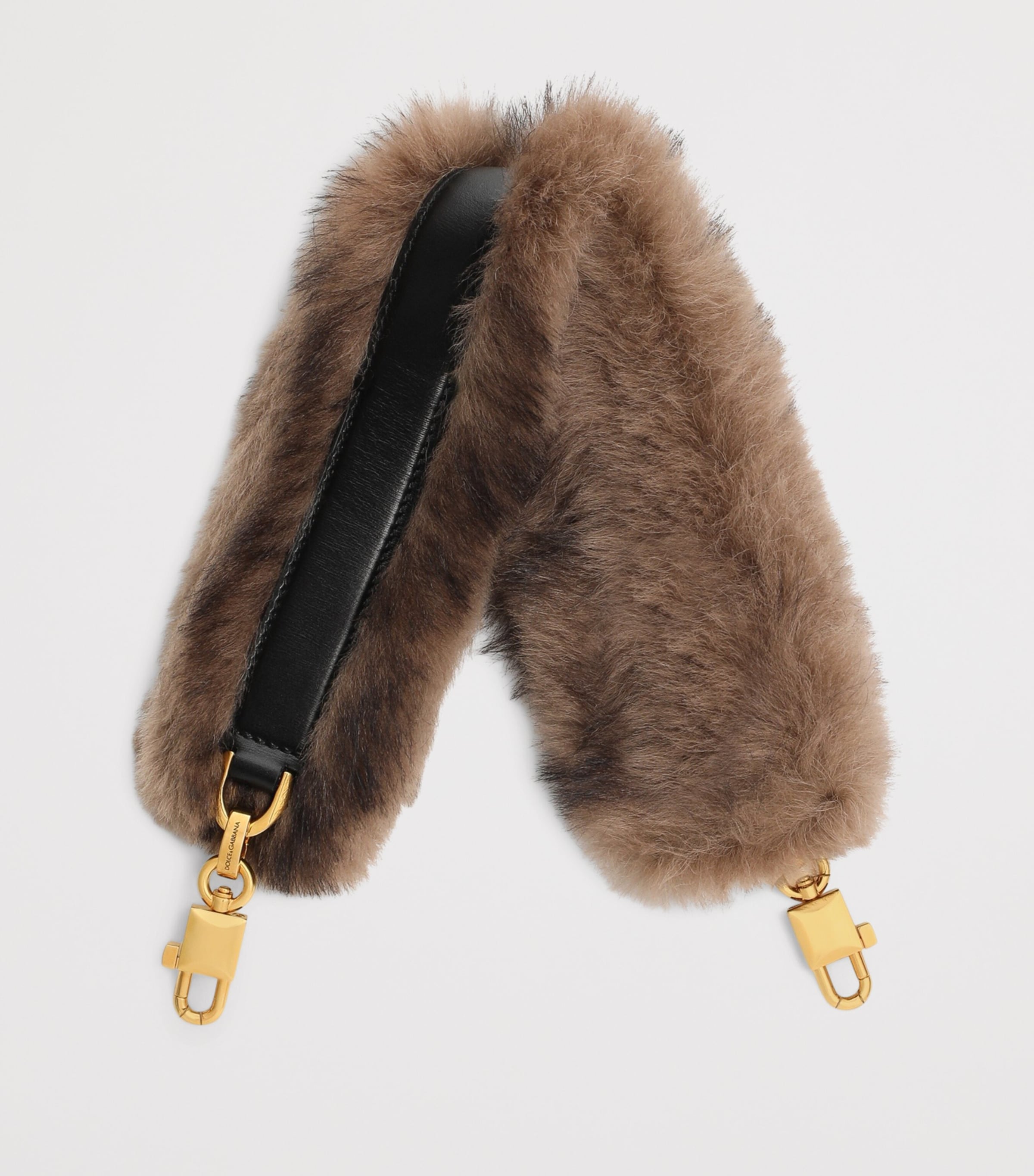 Dolce&Gabbana Lambskin-Fur Shoulder Bag Strap Mogano/ne Image 2