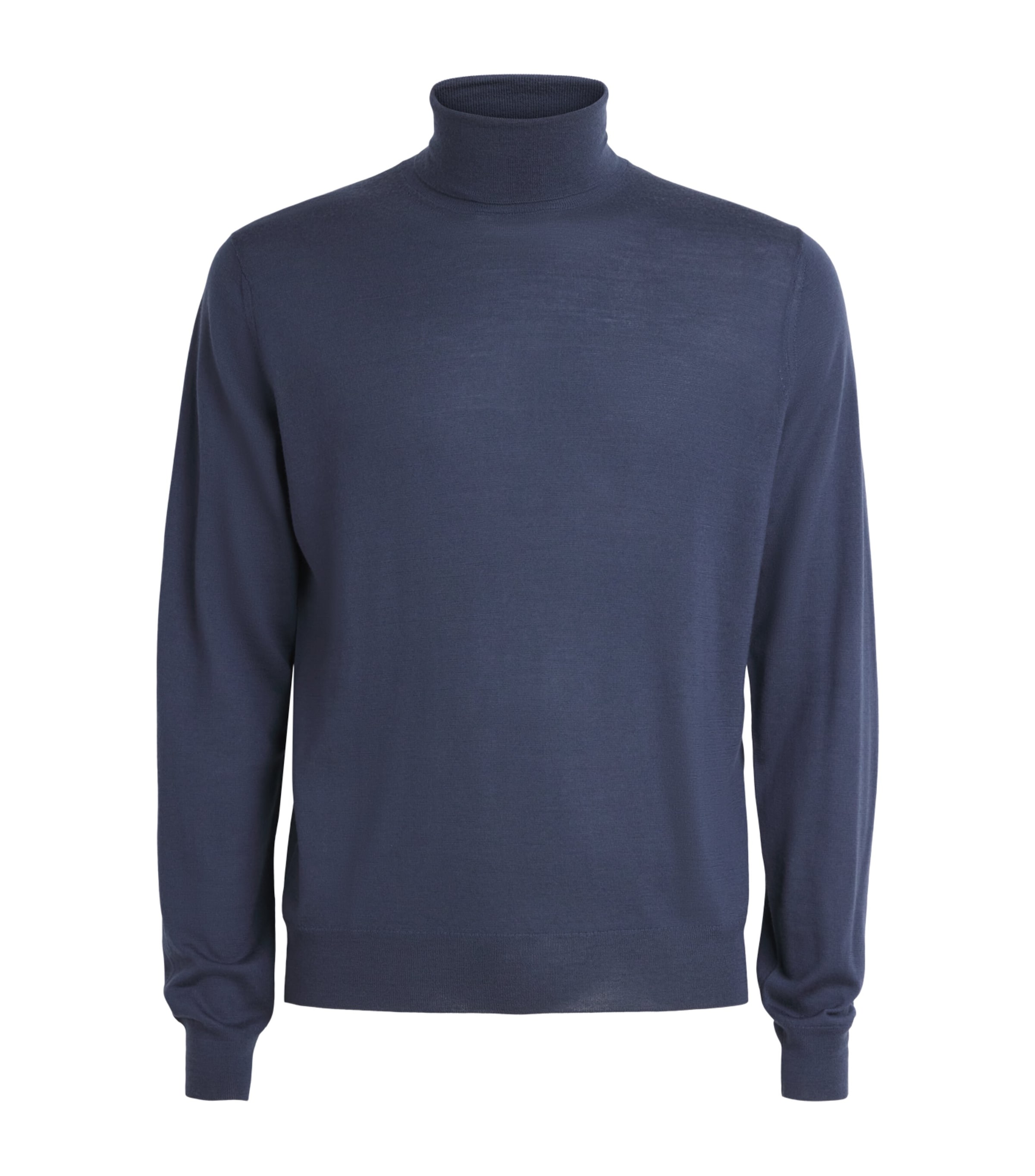 Corneliani Mens Merino Rollneck Sweater Drk Ceruole Blue Image 1