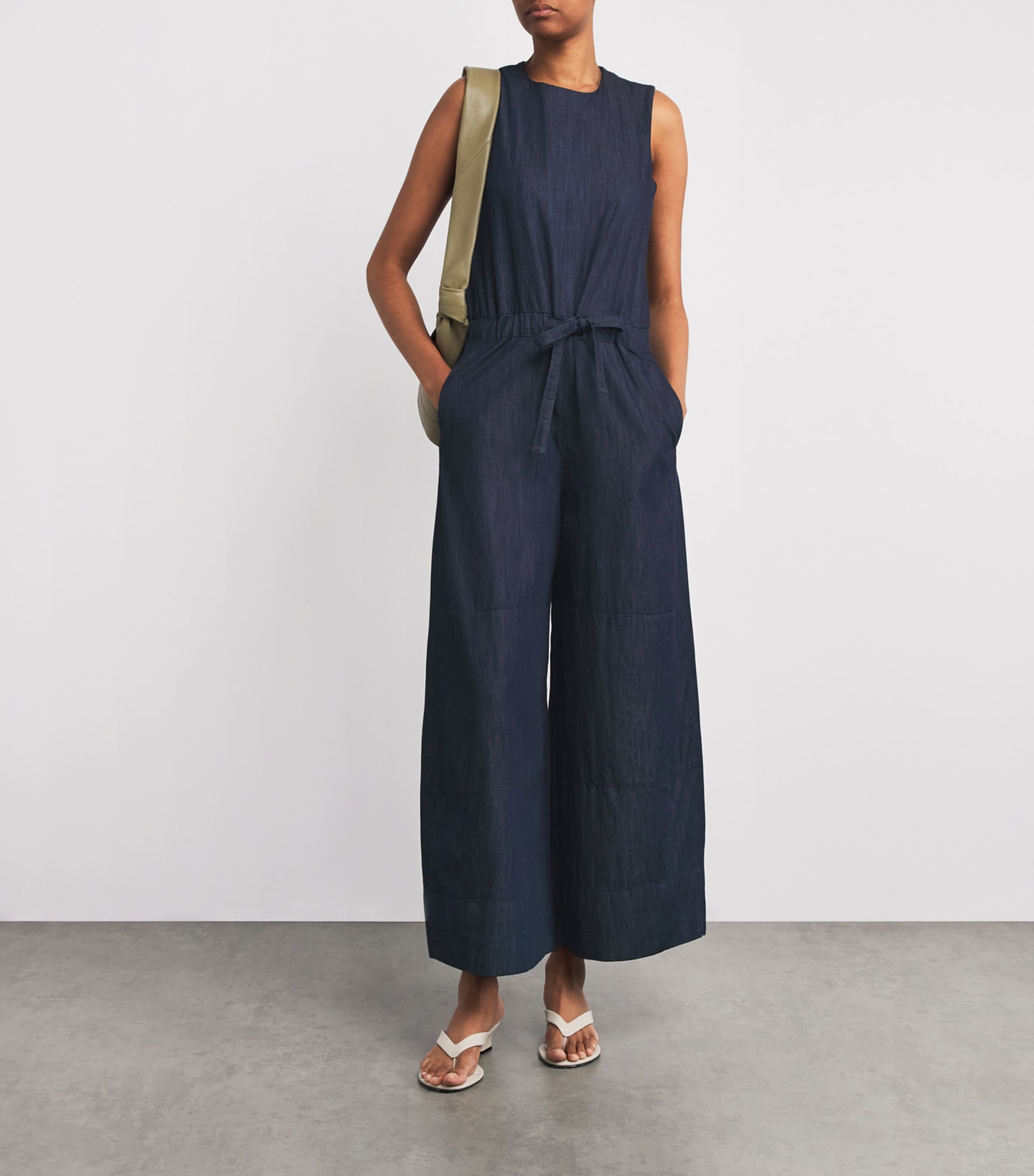 S MAX MARA ジャンプスーツ Denise chambray jumpsuit1079091 Denise chambray jumpsuit in blue - S Max Mara | Mytheresa