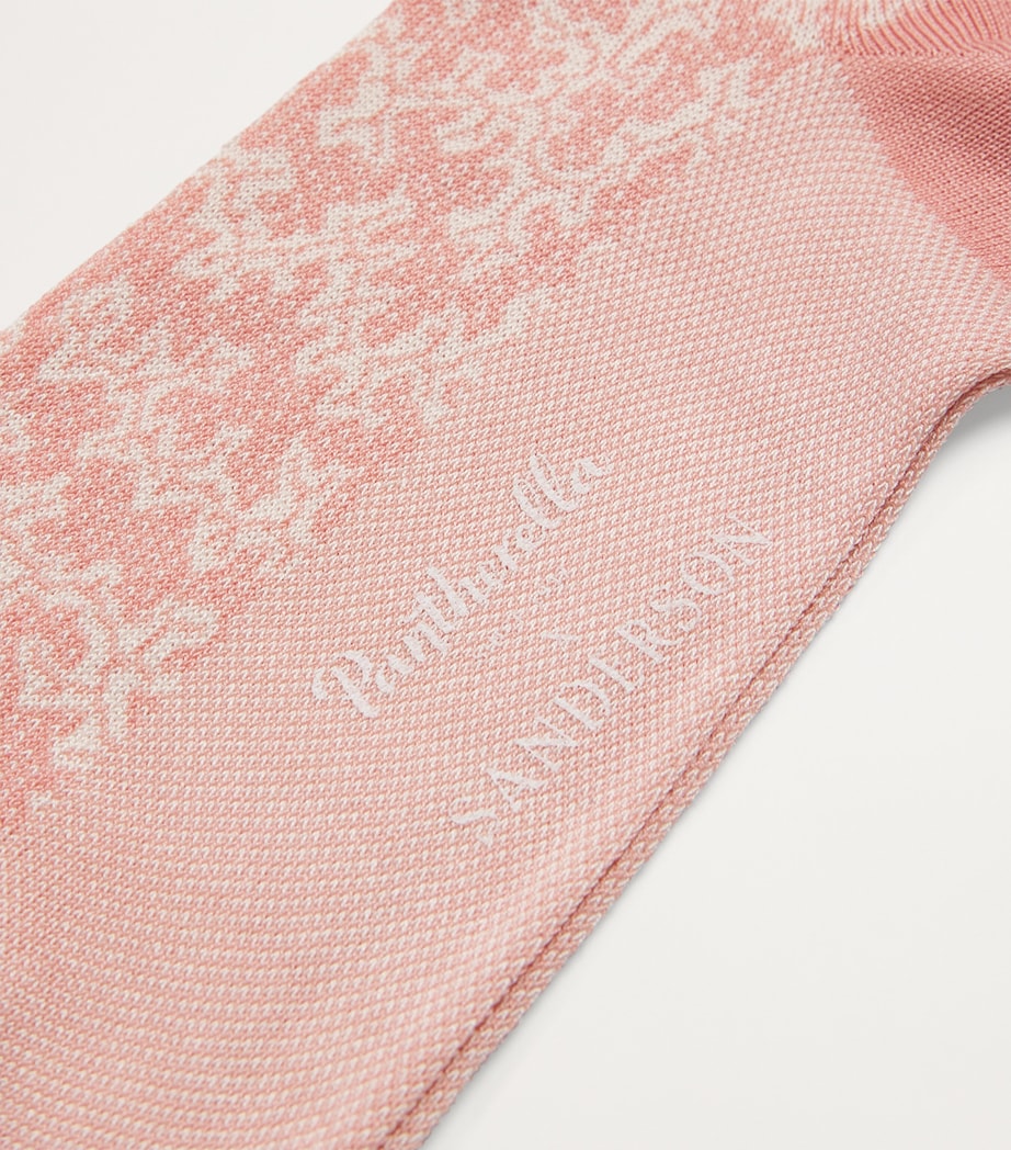 x Sanderson Cotton-Blend Socks FRENCH ROSE Image 2