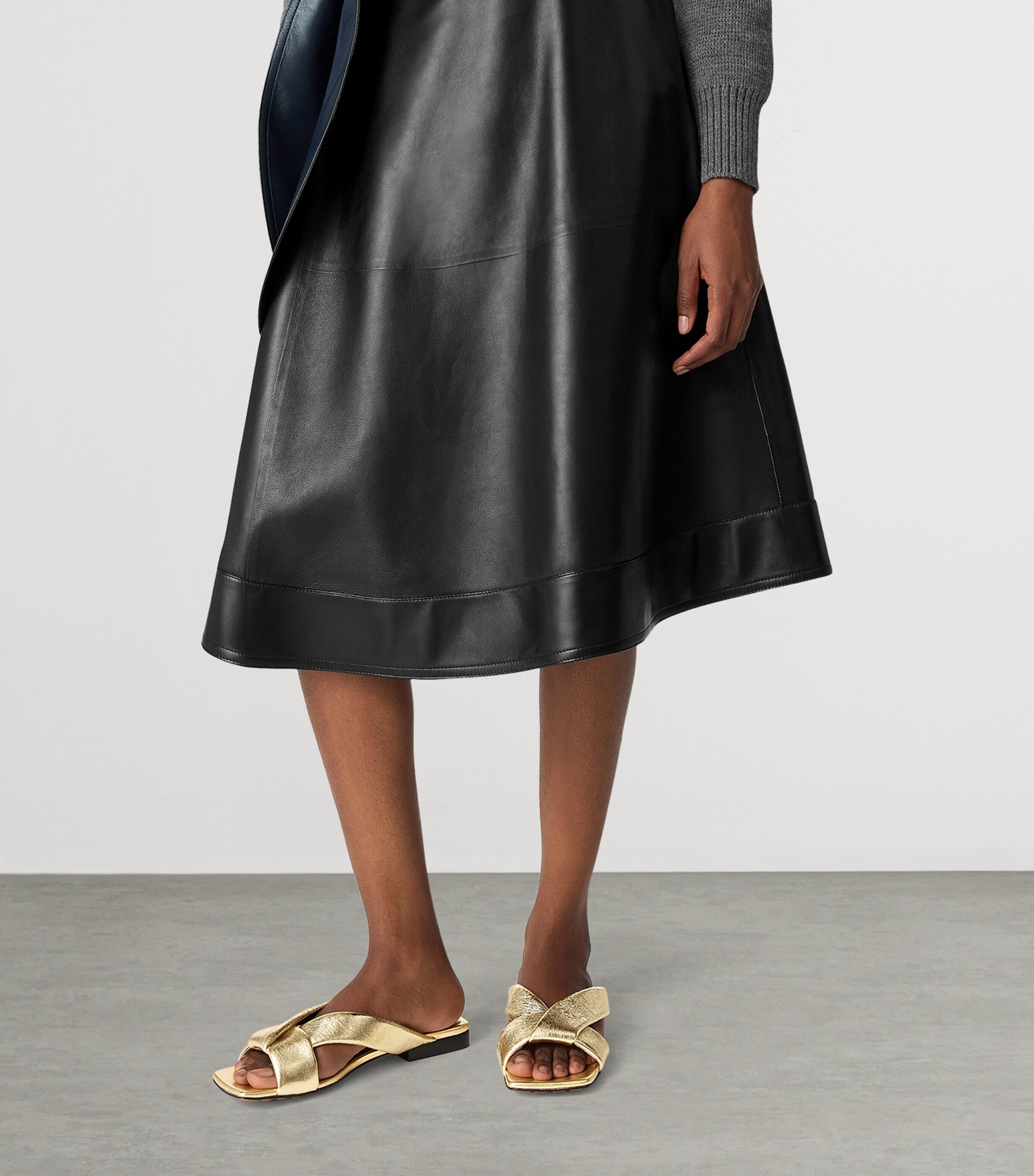 Metallic Leather Riva Mules 8116 Image 2