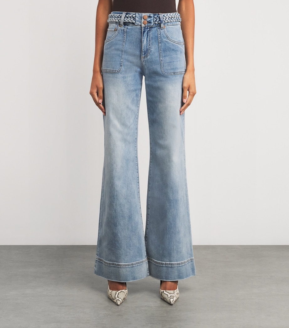 Braided Juno Flared Jeans G458 ANABELL BLUE Image 3