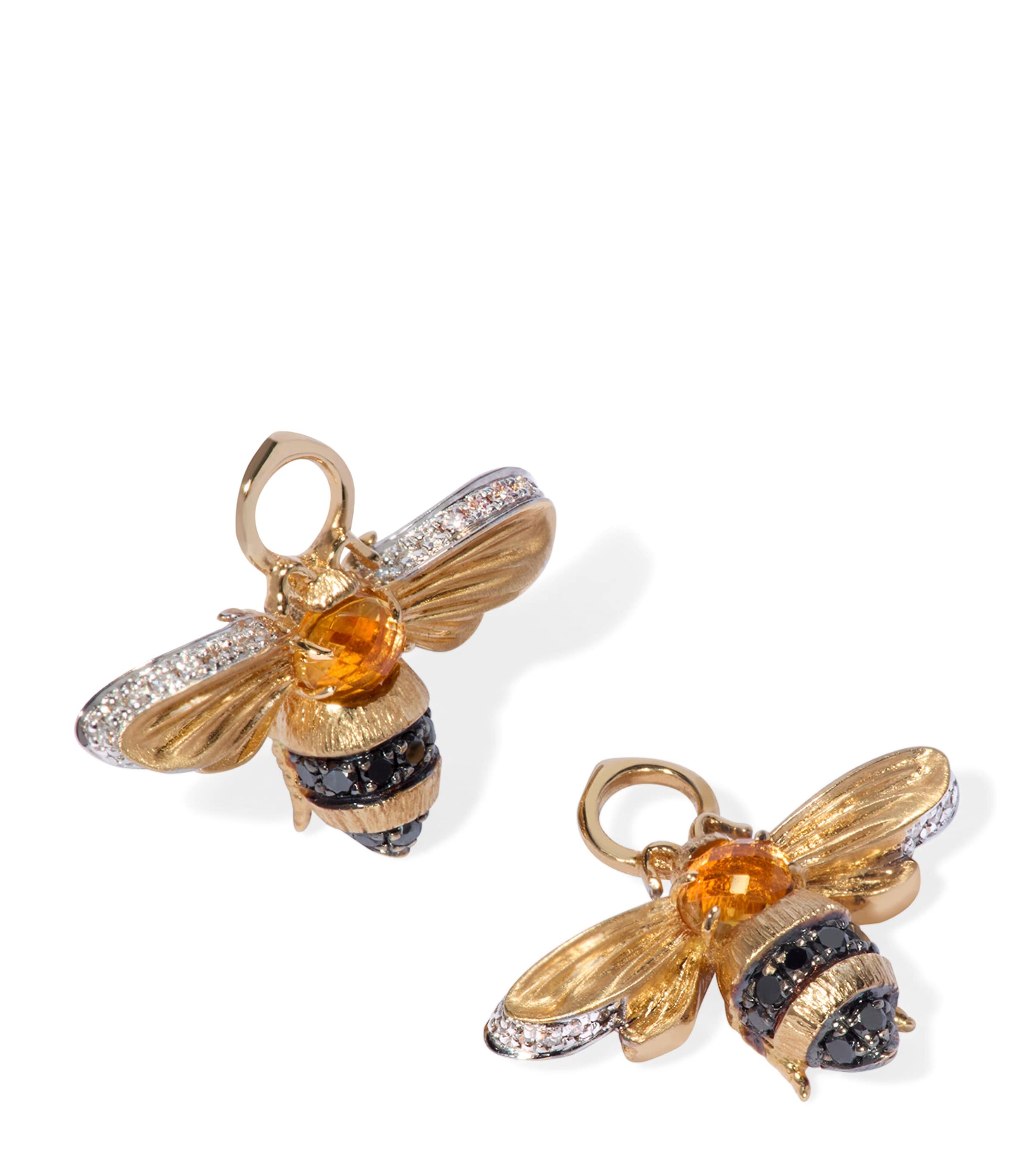 Yellow Gold, Diamond and Citrine Mythology Bee Earring Drops YELLOW GOLD Image 1