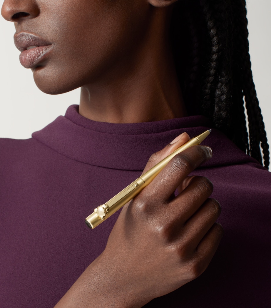 Small Panthère de Cartier Ballpoint Pen GOLD METAL Image 7