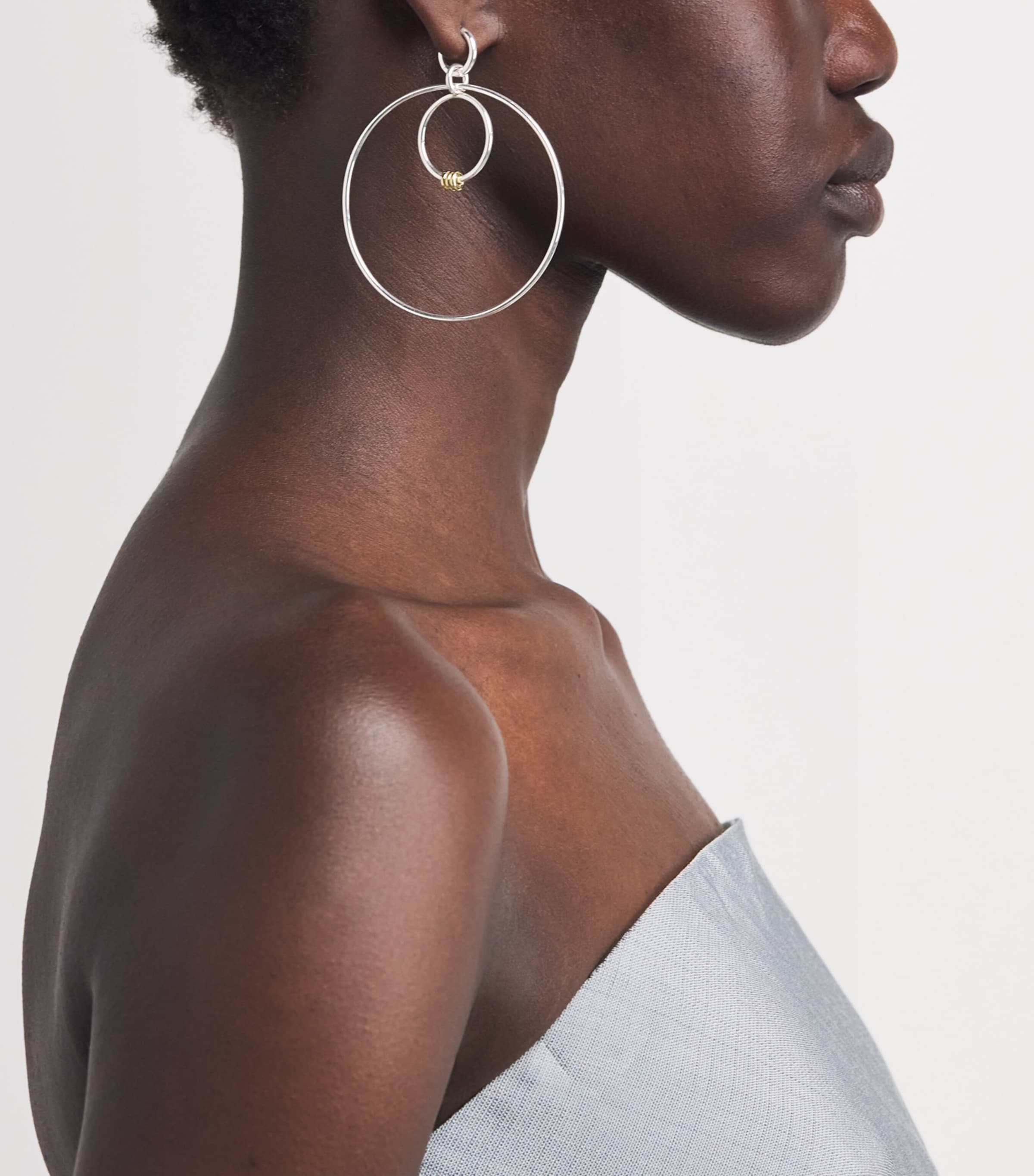 Spinelli Kilcollin Sterling Silver and Yellow Gold Echo Hoop Earrings Sterling Silver Image 2