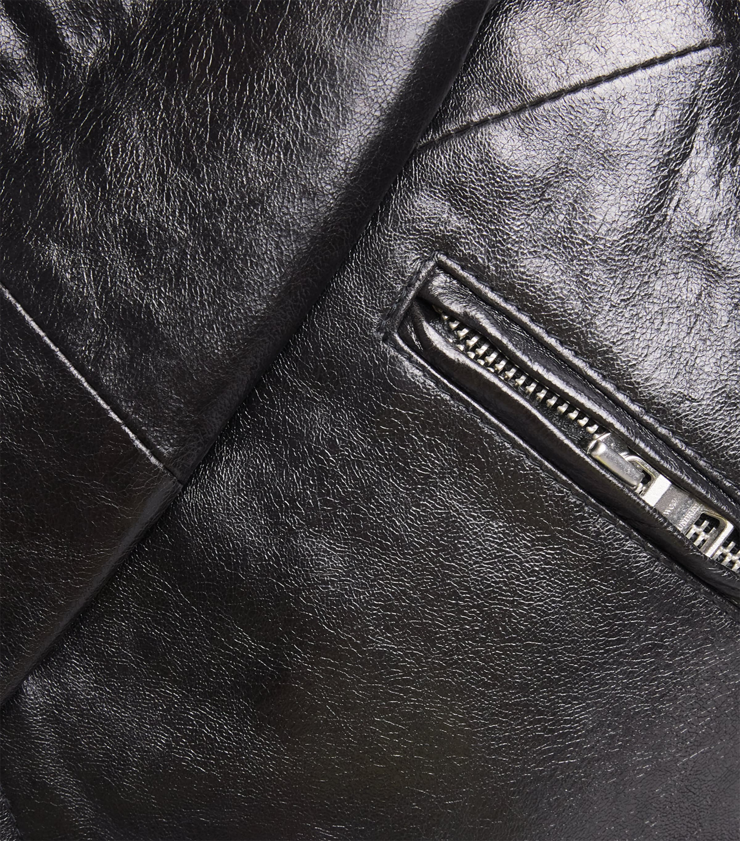 Won Hundred Mens Leather Dutton Jacket Black Image 6