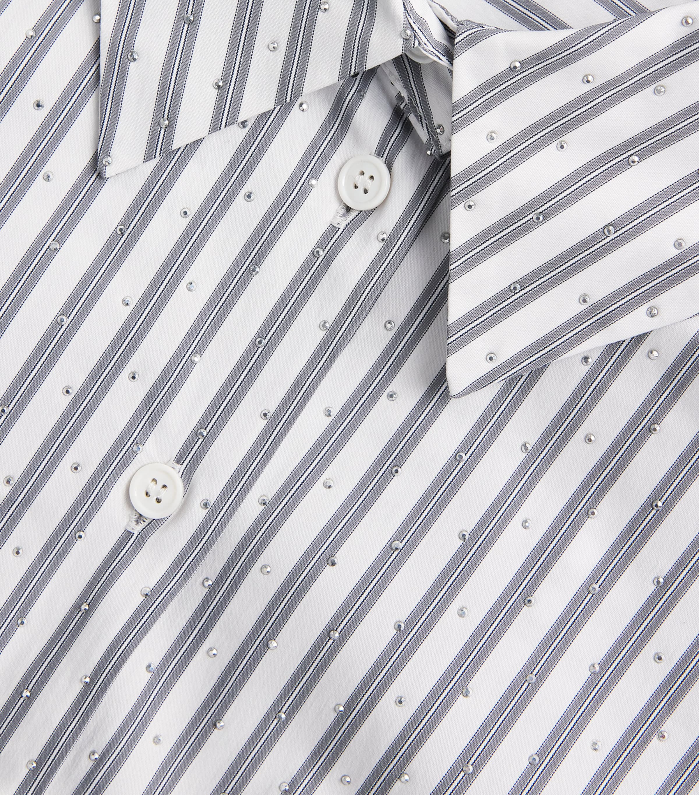 Stripe Shirt-Skirt Hybrid Mini Dress ECRU STRIPES Image 5