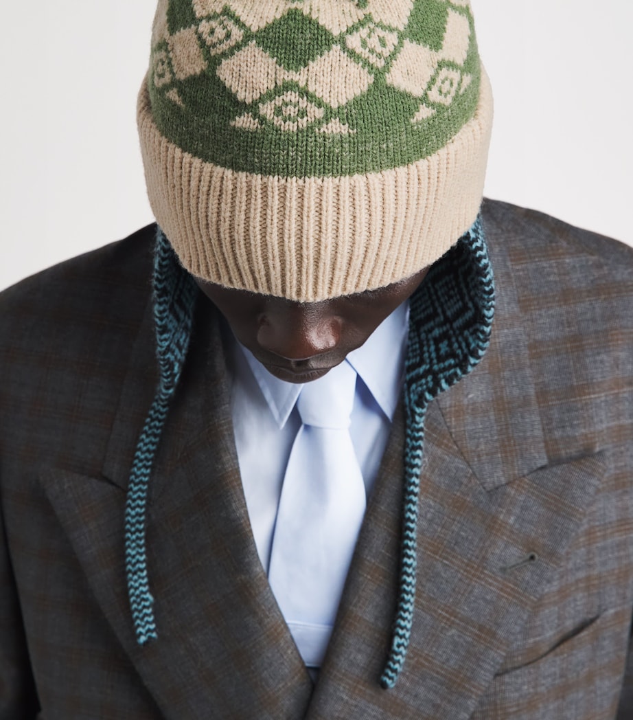 DRIES VAN NOTEN Wool Jacquard Hat Image 2