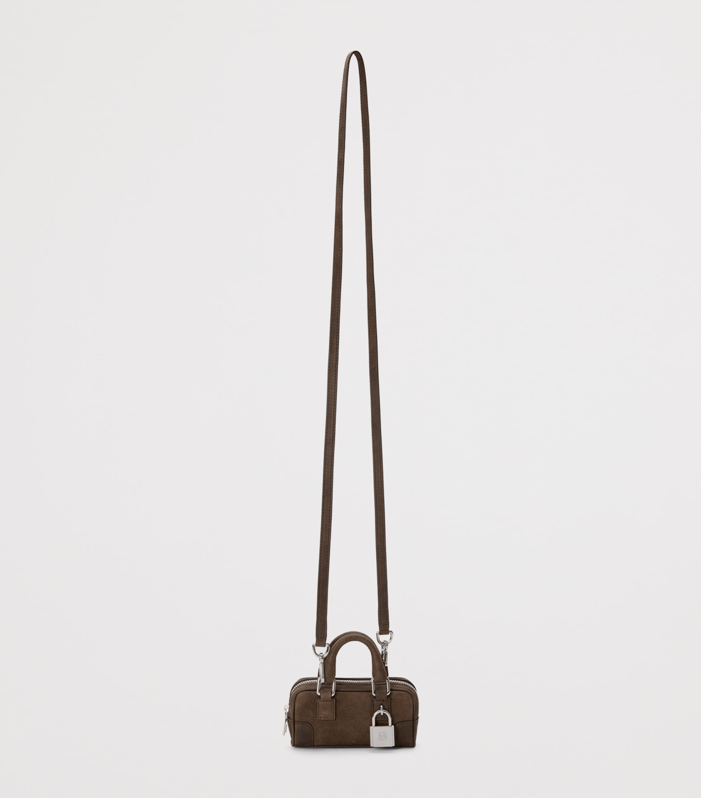 Mini Leather Amazona Nano Top-Handle Bag TUNDRA Image 3