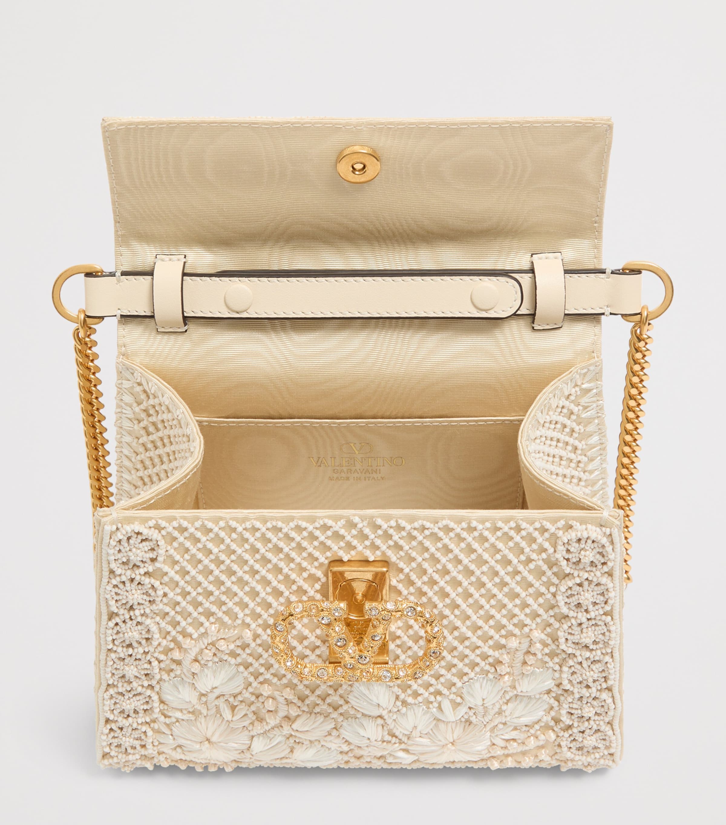 Valentino Garavani Mini Embroidered VSLING Top-Handle Bag Image 5