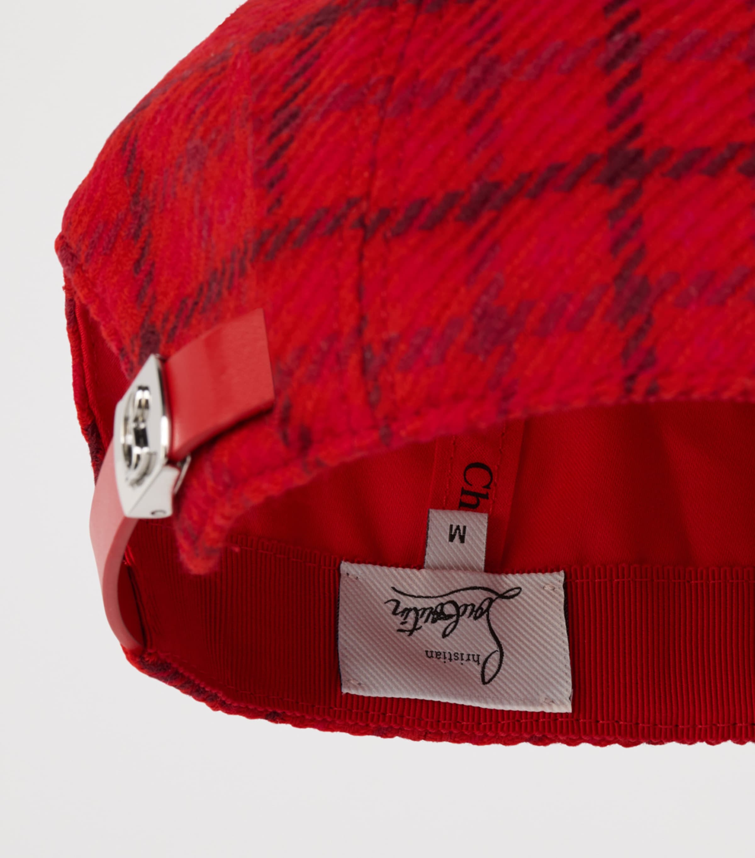 Christian Louboutin Neocl Check Print Baseball Cap Image 5