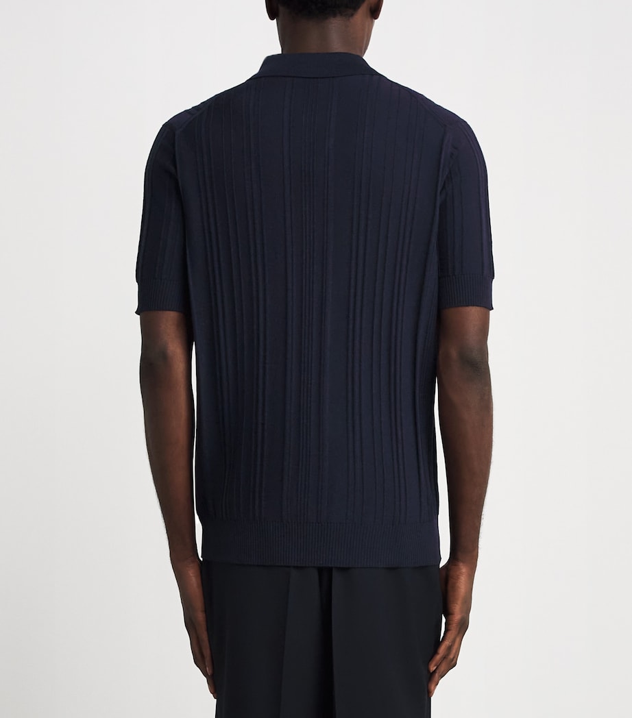 Extra Fine Merino Wool Jaxen Polo Shirt MIDNIGHT Image 4