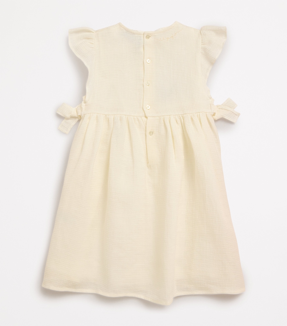 Linen Waffle Dress (4-6 Years) 100 MILK Image 2
