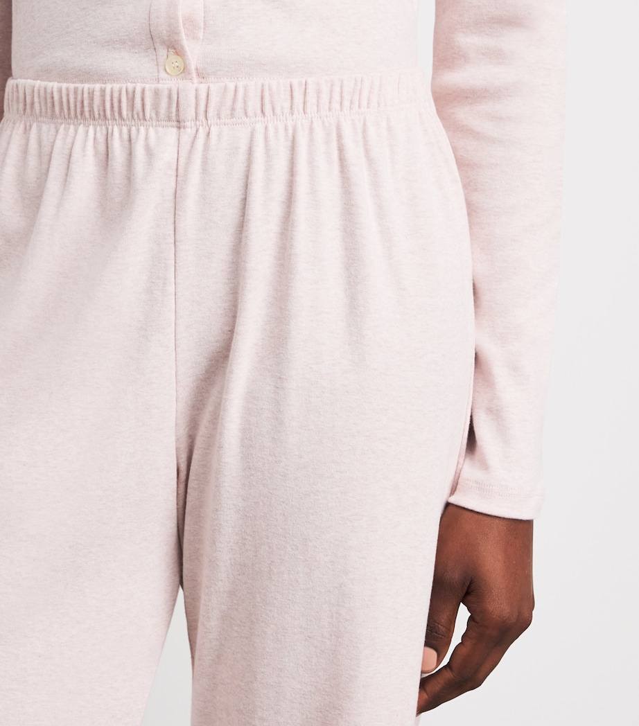 LESET Womens Cotton Nando Relaxed Sweatpants Petal Melange Image 3