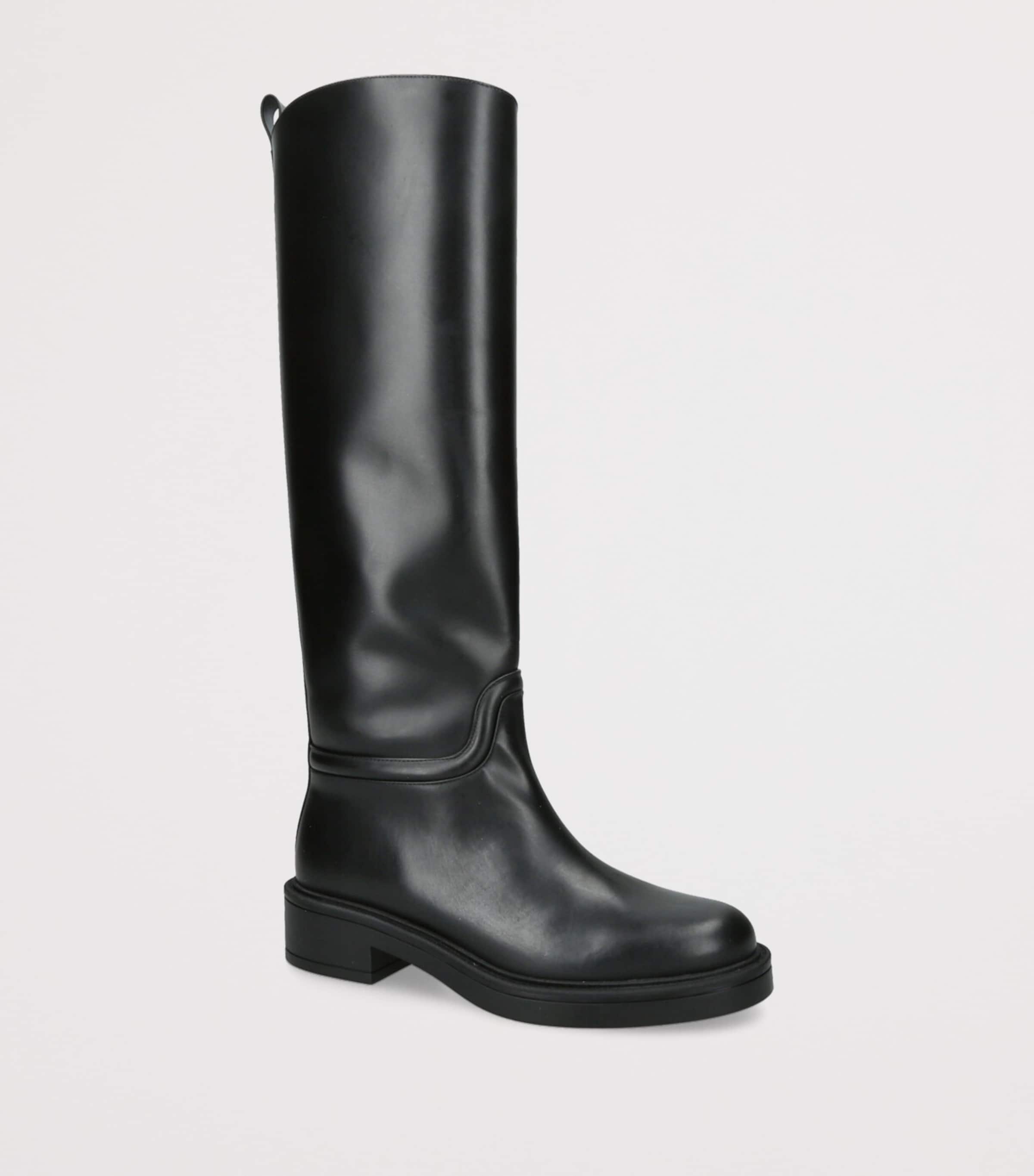 Stuart Weitzman Black Leather Celia Riding Boots | Harrods US