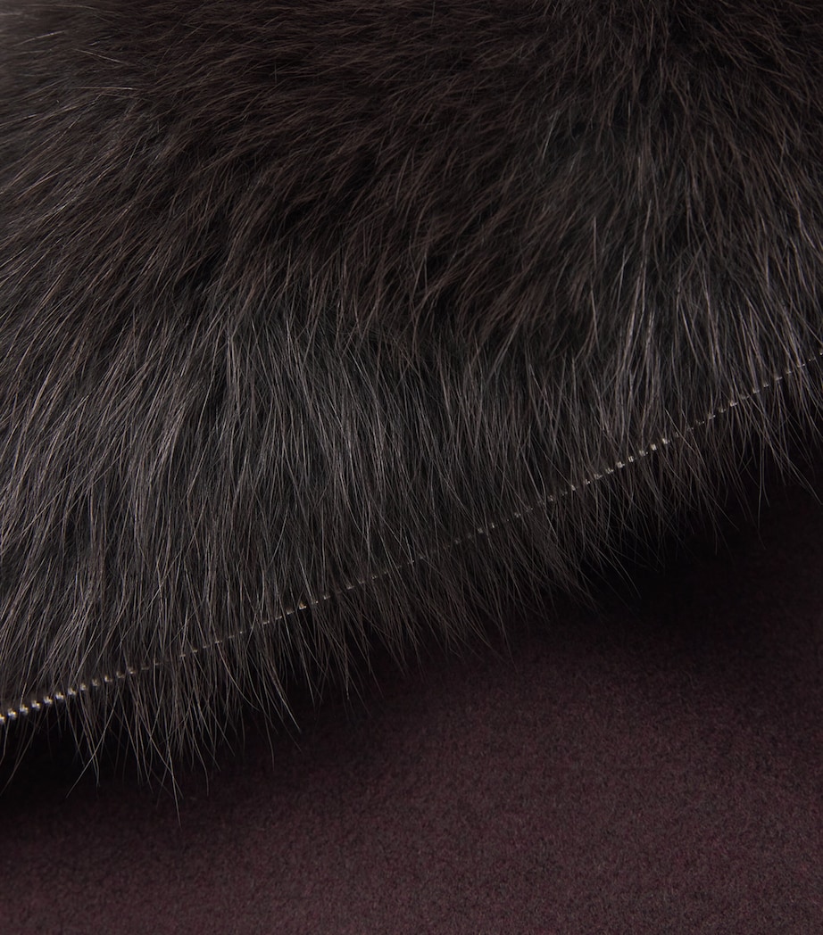 Wool-Cashmere Fur-Trim Jacket B3196 Image 5