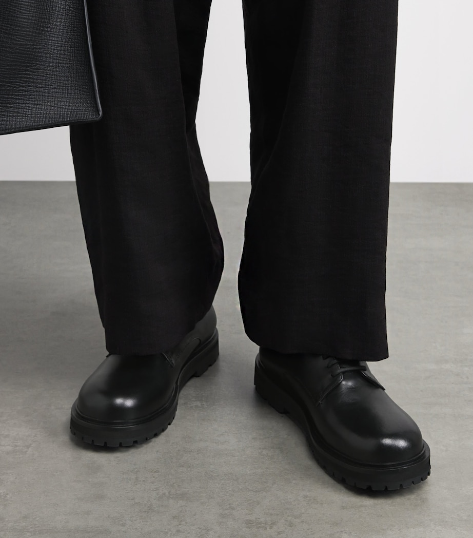 Studio Nicholson Leather Jackson Derby Shoes Black Image 2