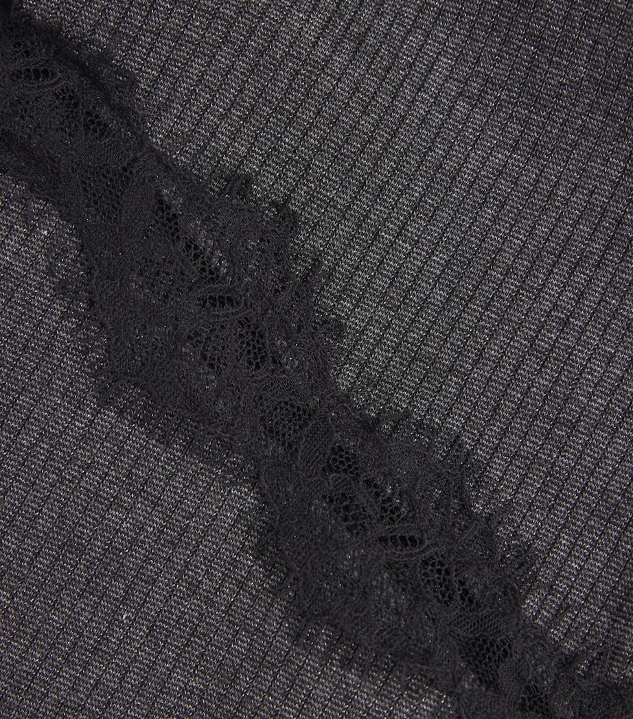 Lace Open-Back Top BLACK Image 5