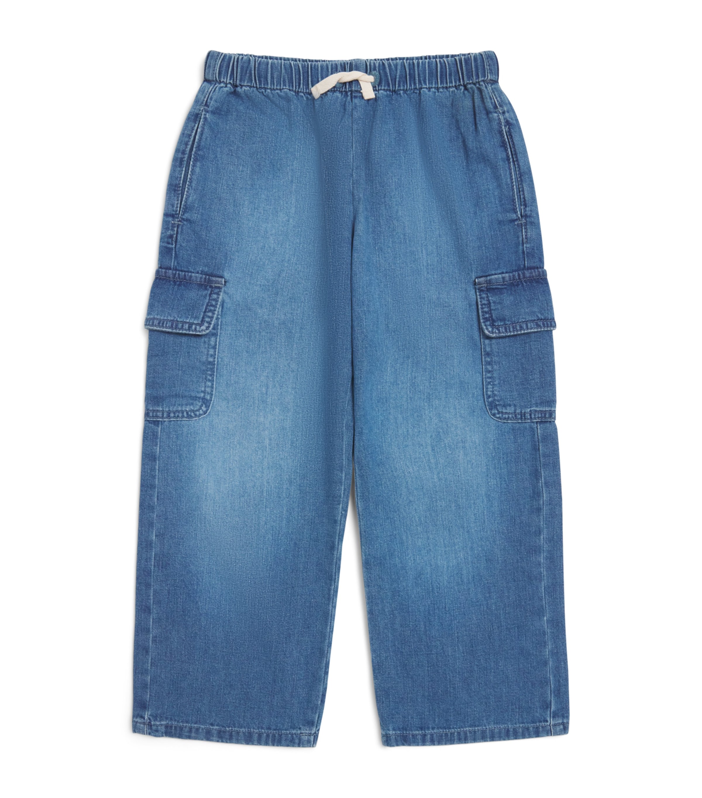 Palm Angels Kids Logo Cargo Trousers (4-12+ Years) Blue Image 1