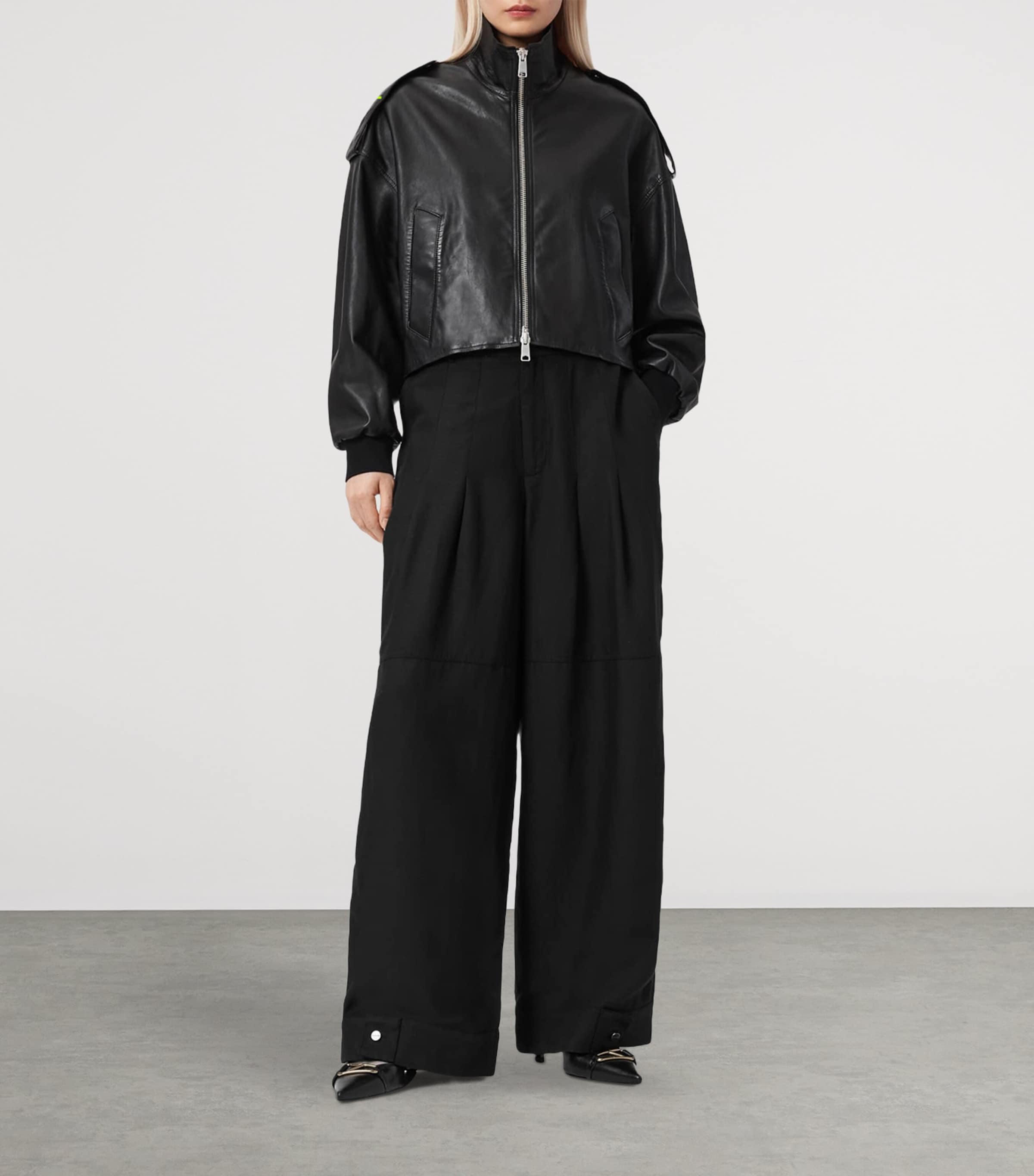 Sherell Wide-Leg Trousers BLACK Image 2