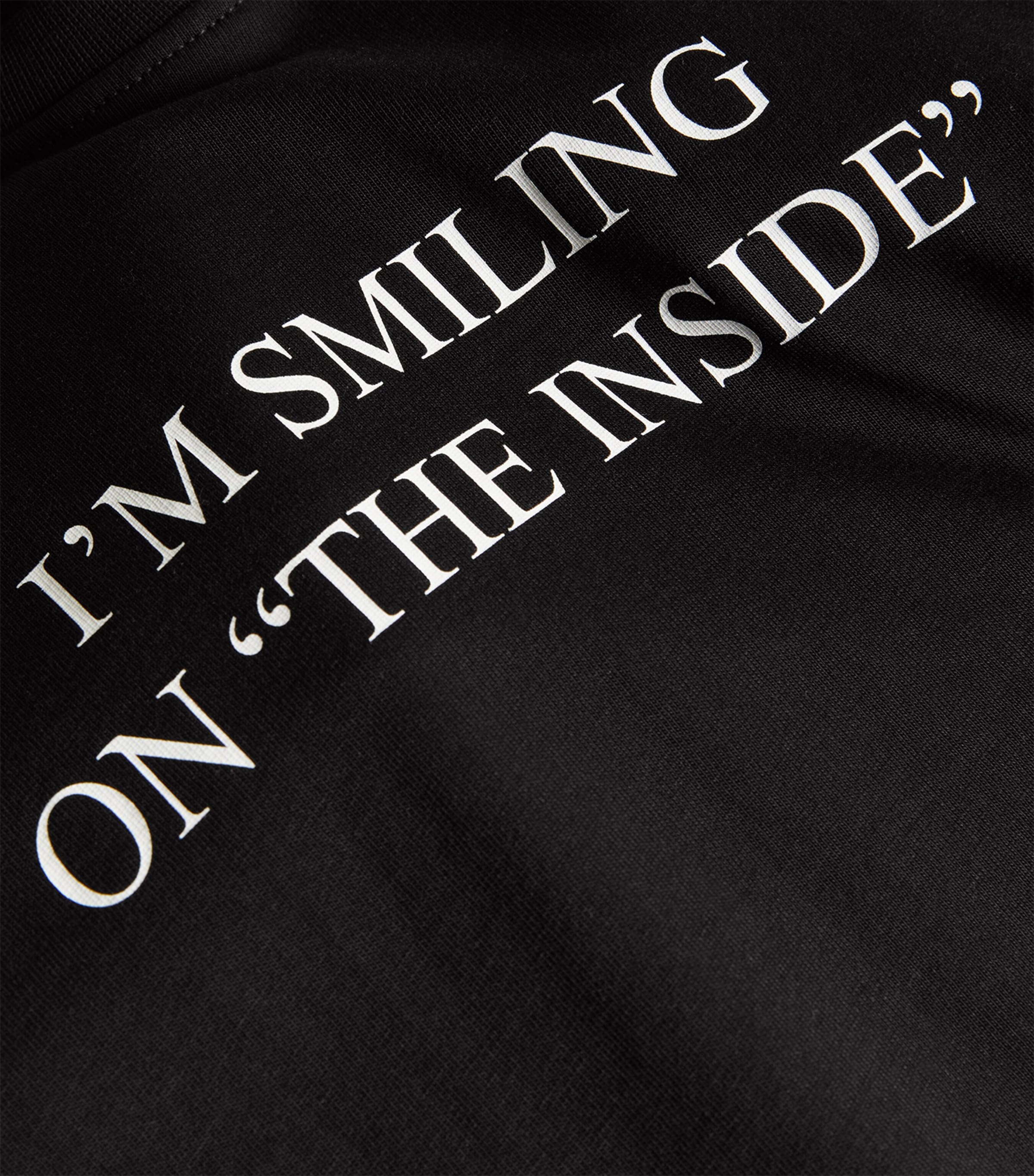 Organic Cotton Slogan T-Shirt BLACK Image 5