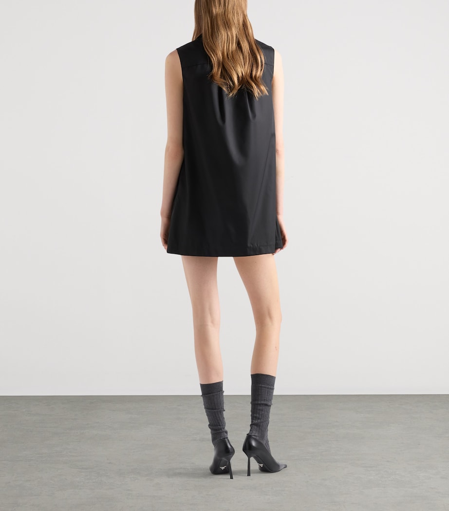 Prada Womens Re-Nylon Sleeveless Mini Dress Black Image 5