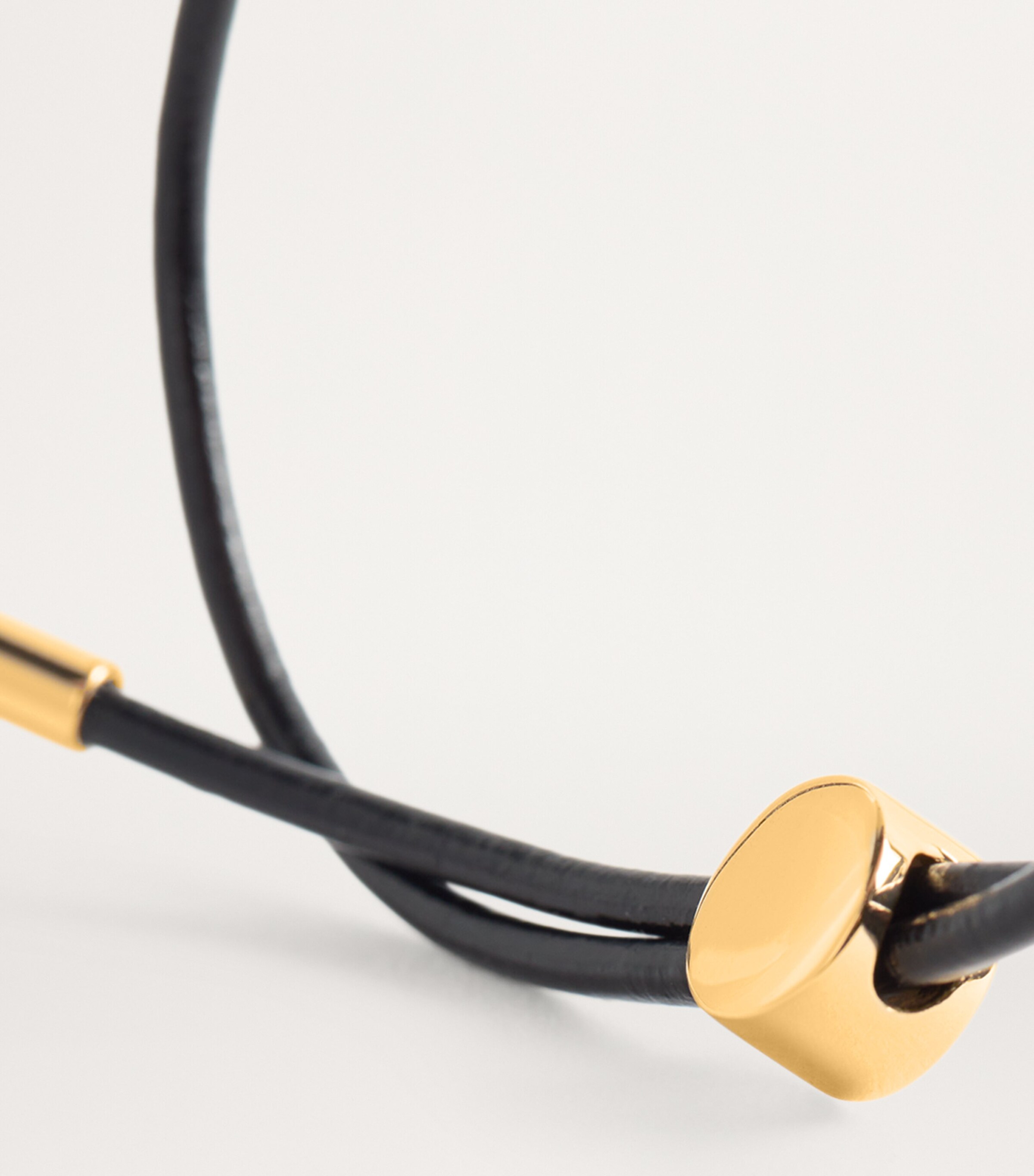 Leather Miller Slider Bracelet TORY GOLD / BLACK Image 5