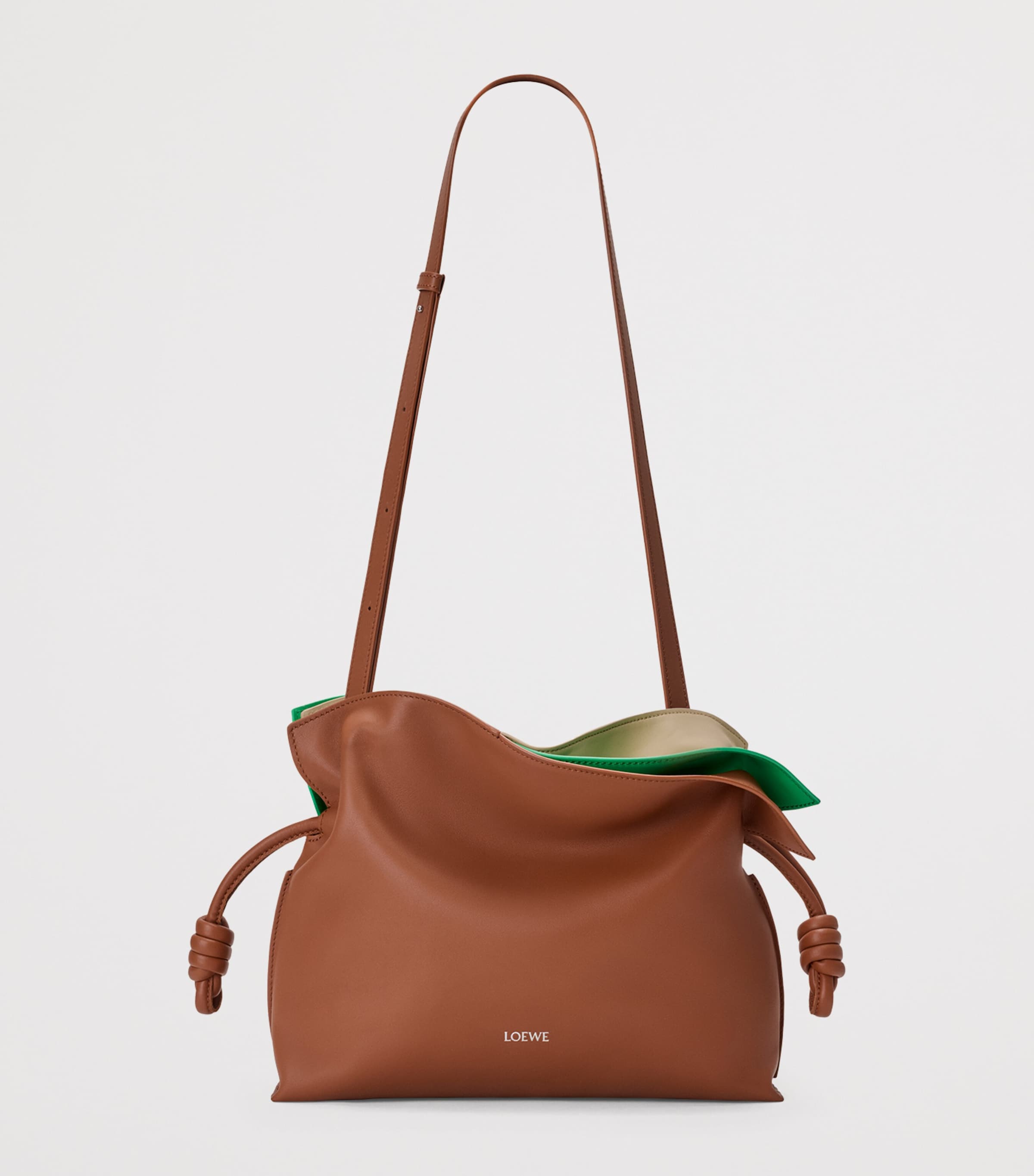LOEWE Medium Leather Layers Flamenco Purse Multicolor Squirrel Image 5