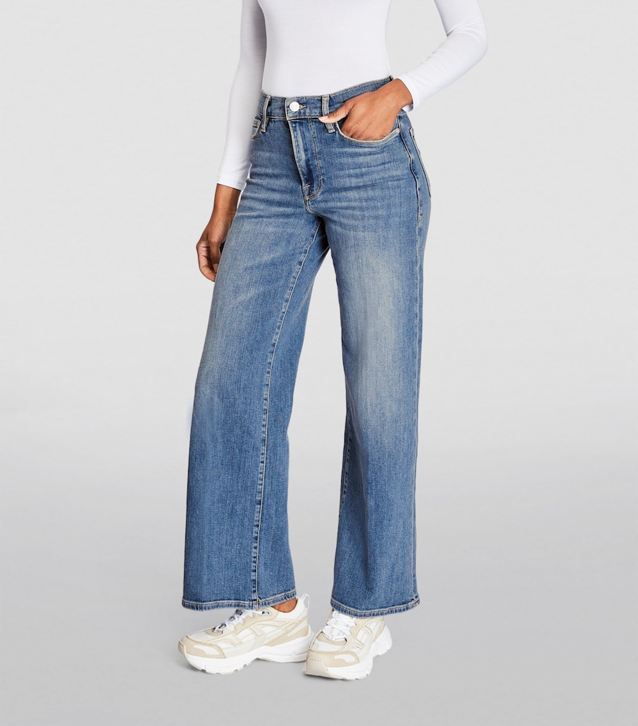 Le Slim Palazzo Wide-Leg Jeans DRIZZLE Image 3