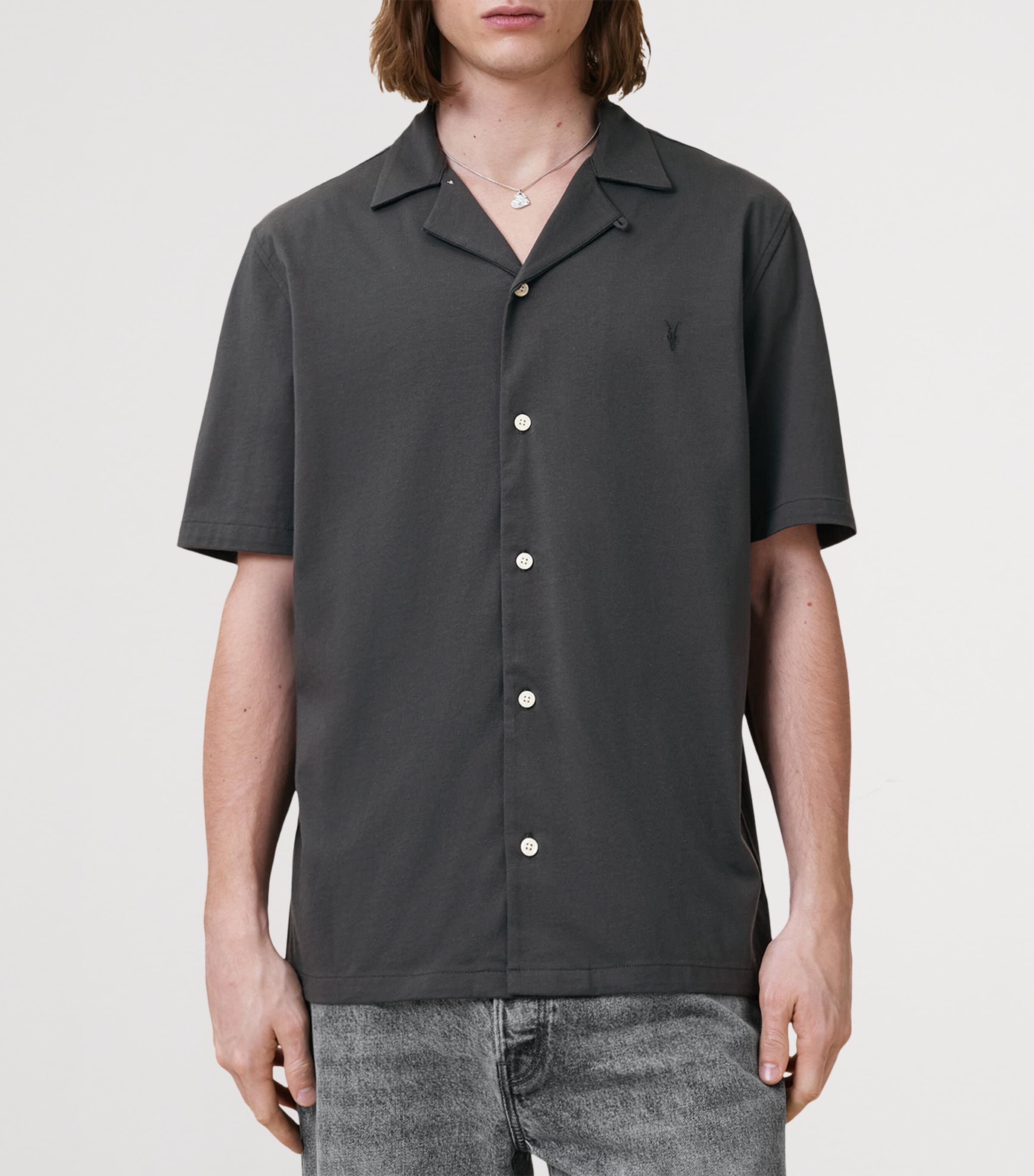 Cotton Hudson Shirt CARTER GREY Image 5