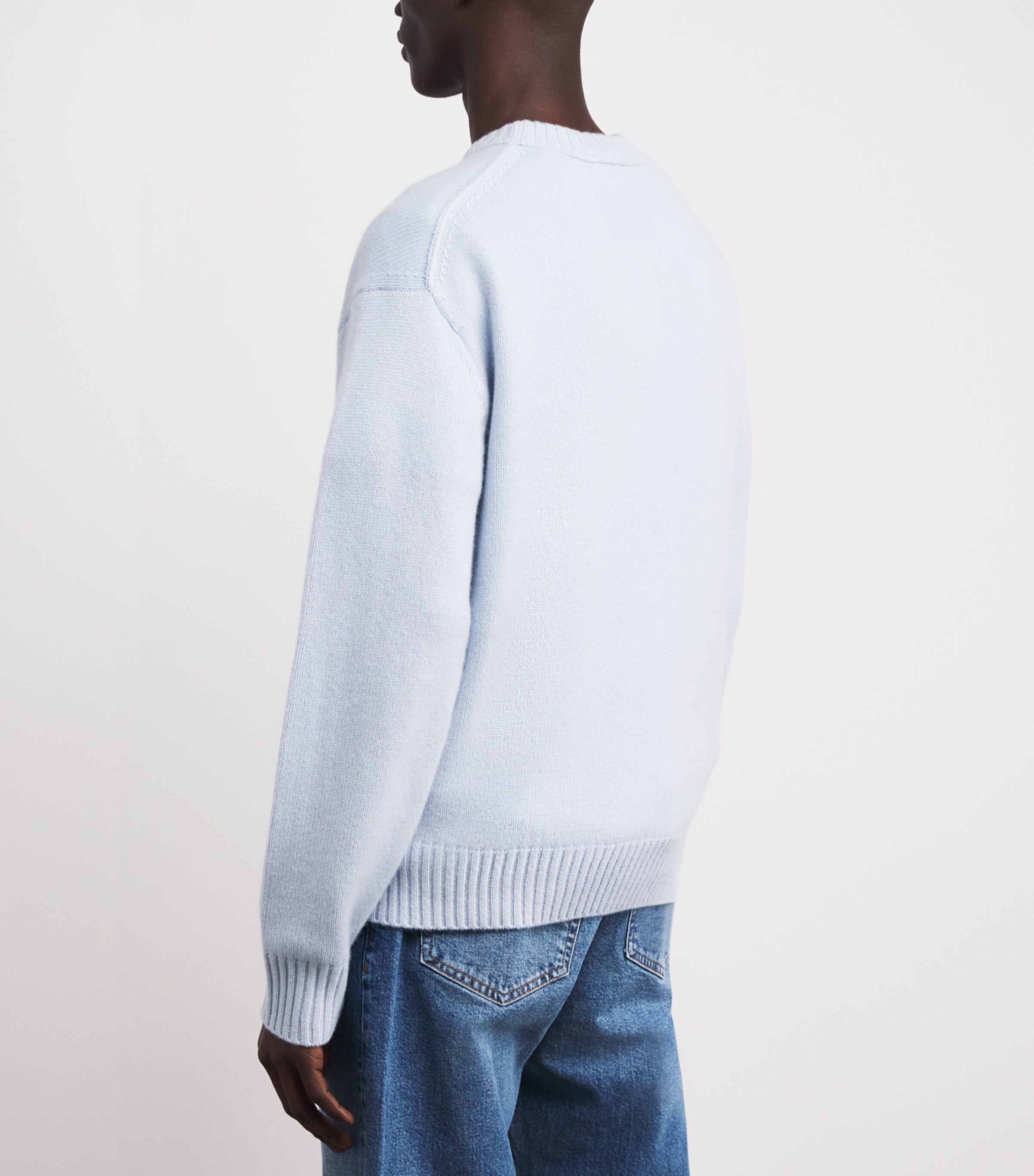Cashmere Crew-Neck Sweater PALE BLUE HEATHER Image 5