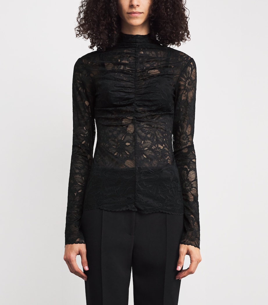 Lace Eleri Long-Sleeve Top DBLK BLACK Image 3