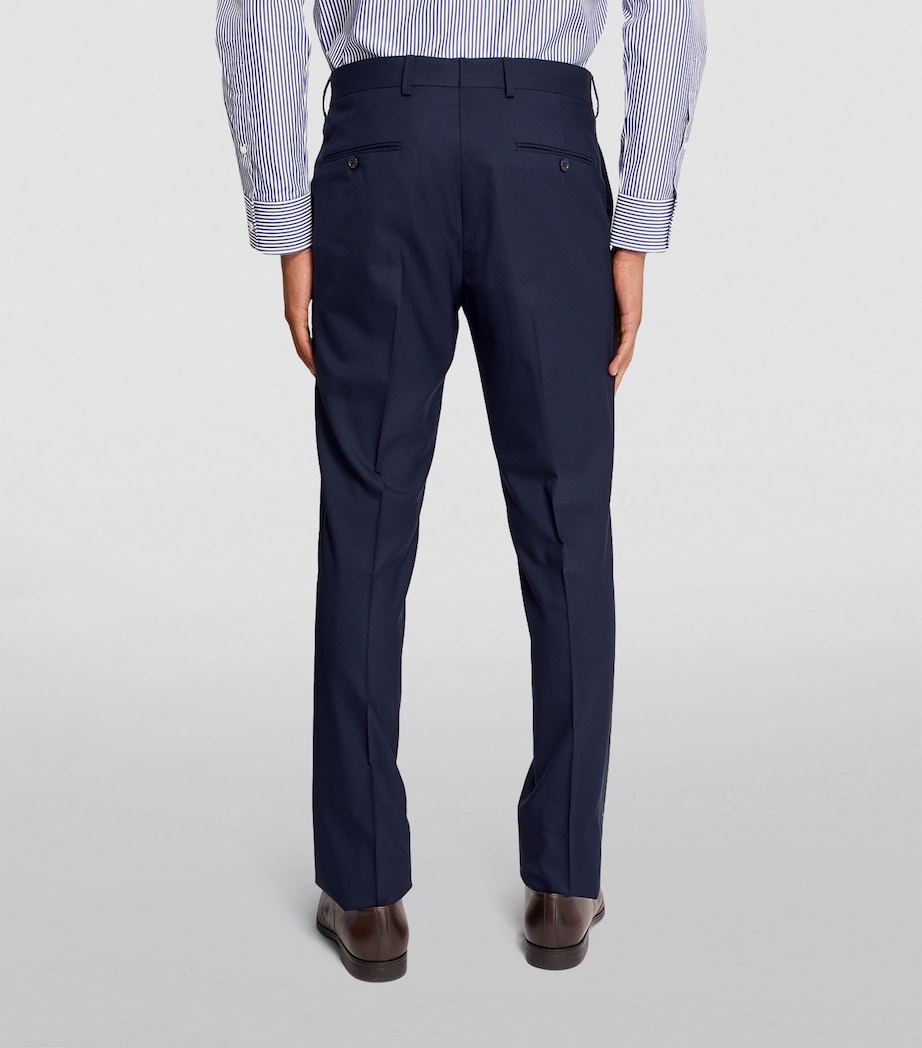 Ralph Lauren Purple Label Mens Wool Serge Straight Trousers Navy Image 10