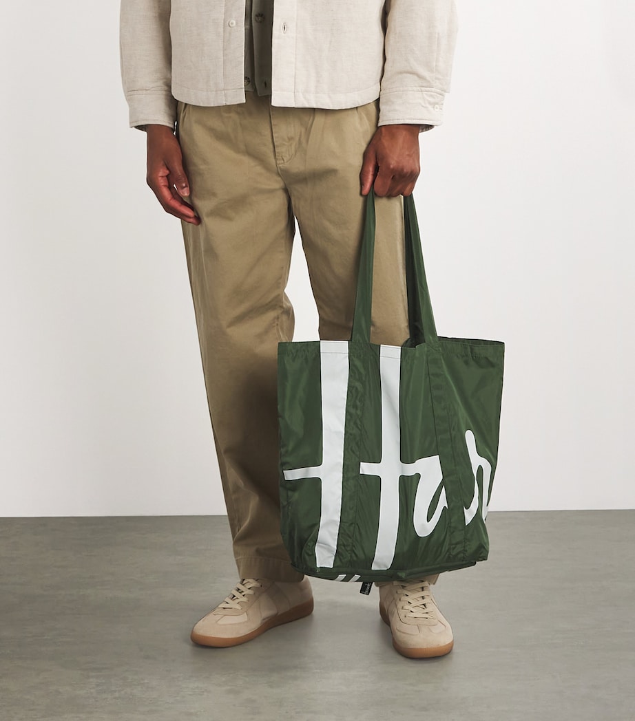 Logo Pocket Shopper Bag DARK GREEN Image 2