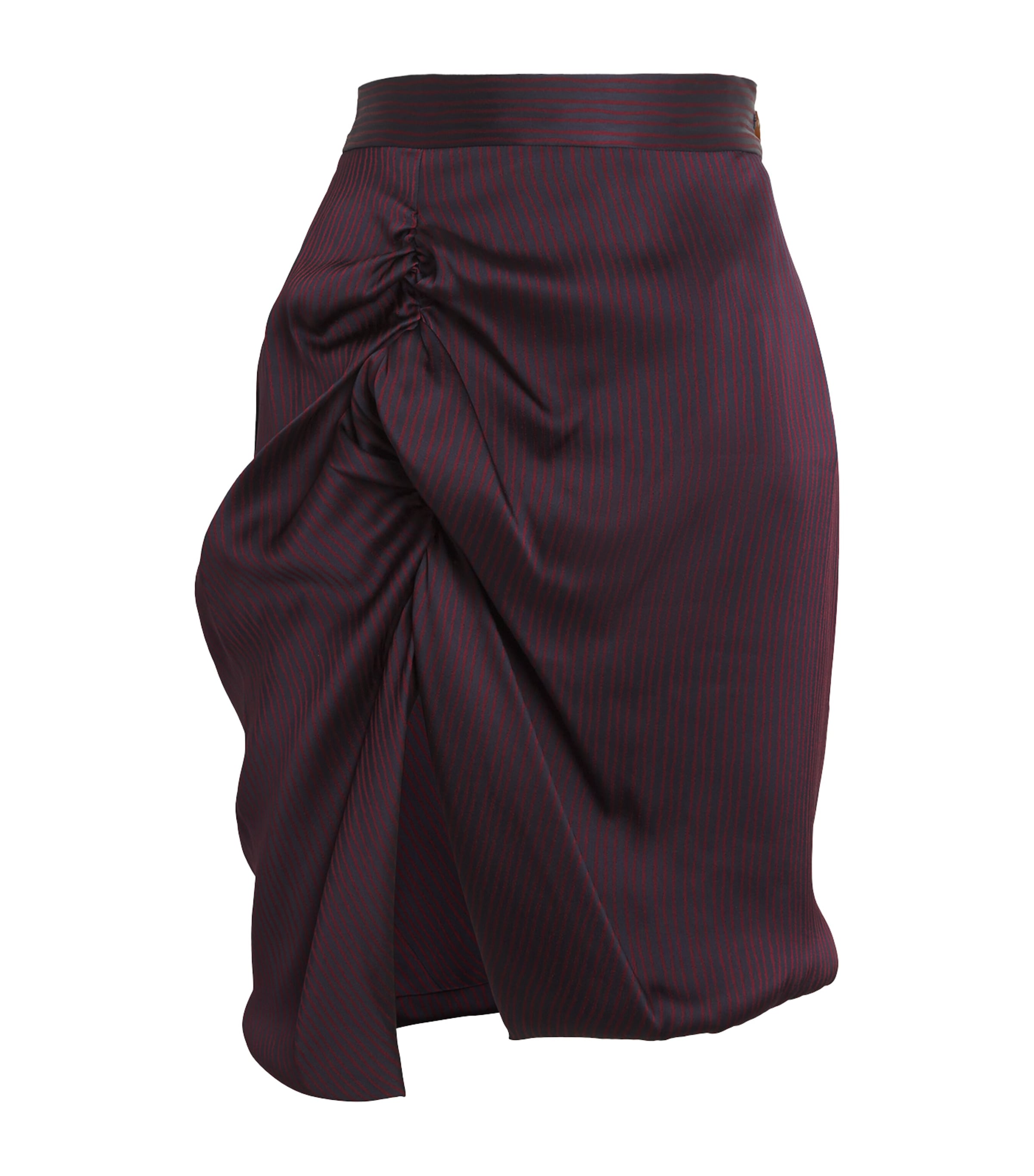 Shop Vivienne Westwood Striped Panther Mini Skirt In Navy