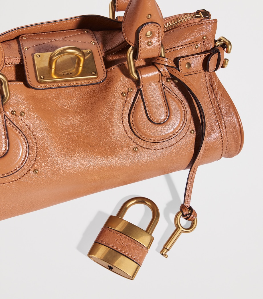 Leather Paddington Shoulder Bag MUSTANG BROWN Image 6