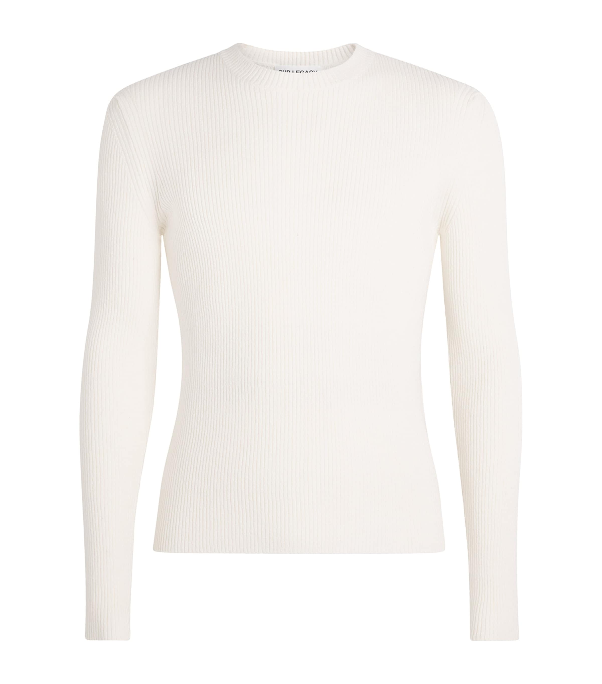 Our Legacy Mens Silk Compact Long-Sleeve T-Shirt Neutral White Image 1