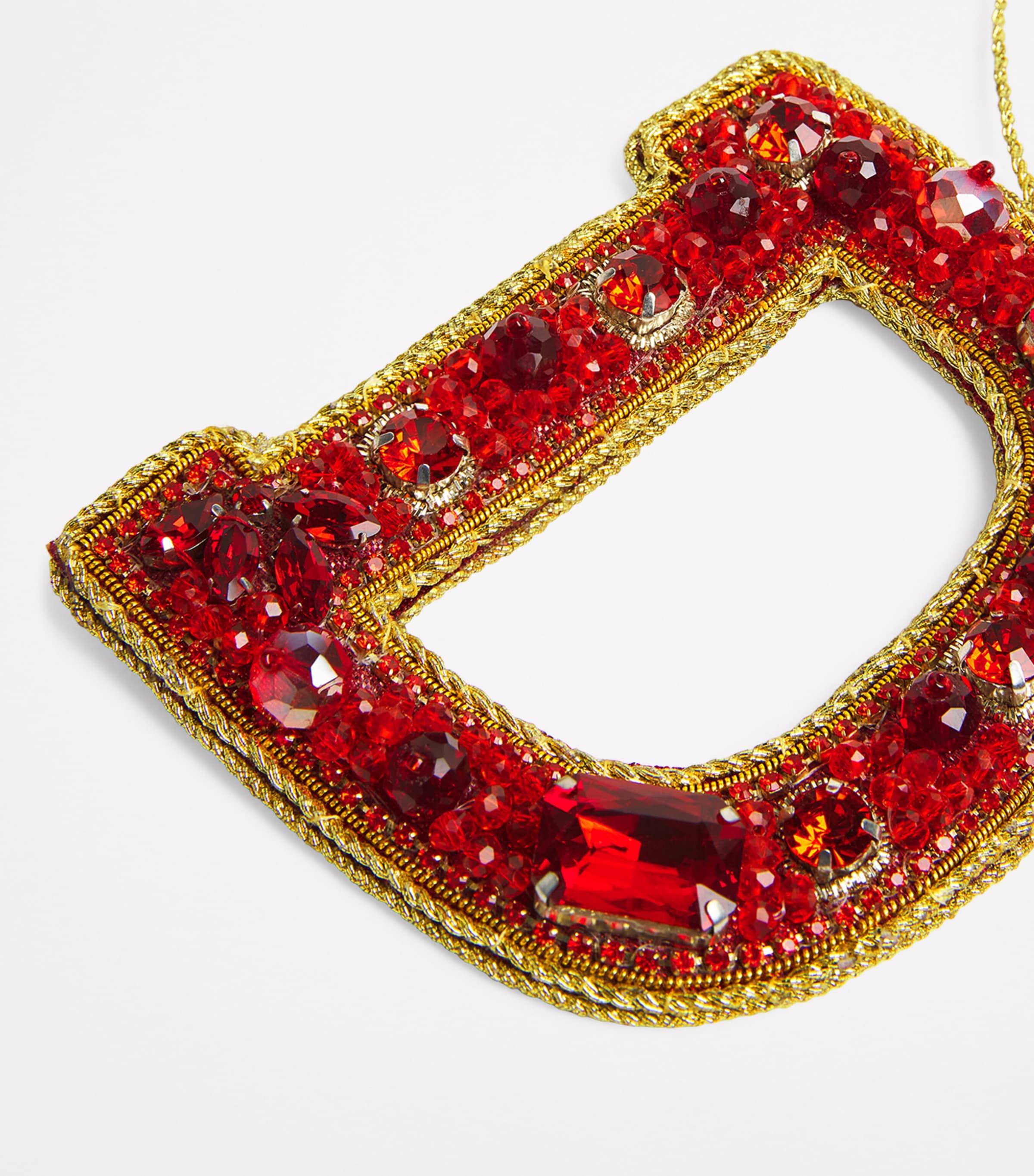 Embellished D Tree Decoration RED Image 2