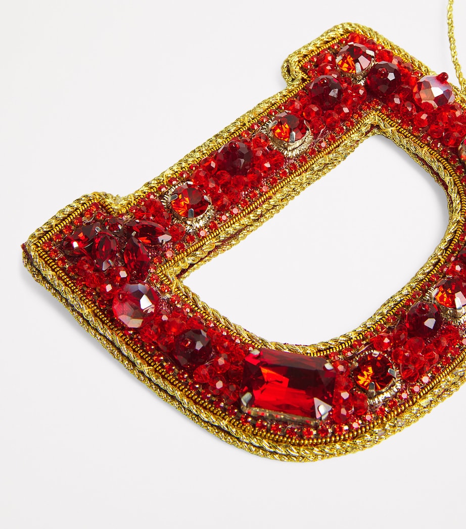 Embellished D Tree Decoration RED Image 2