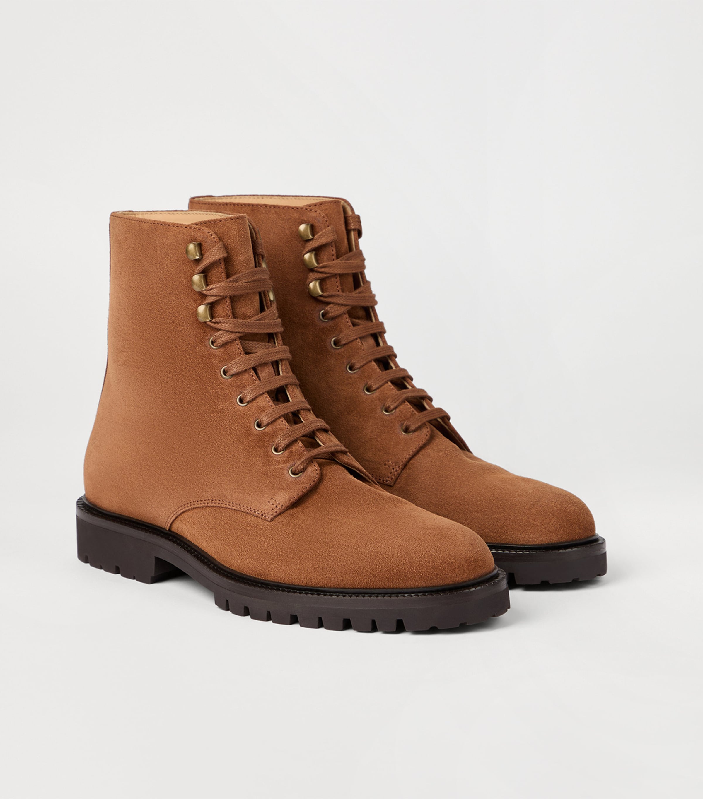 Suede Lace-Up Boots C4269 Image 3
