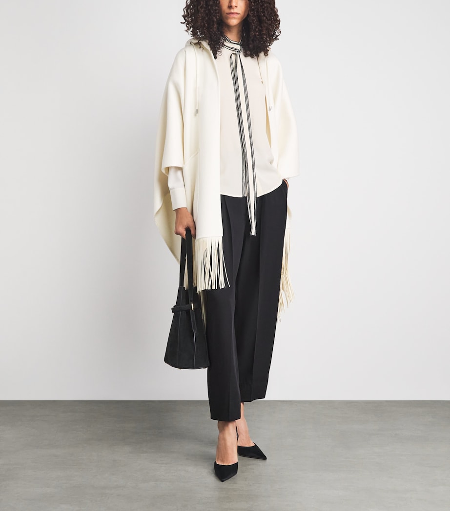 Fabiana Filippi Womens Crêpe de Chine Bow-Detail Shirt Burro Image 2